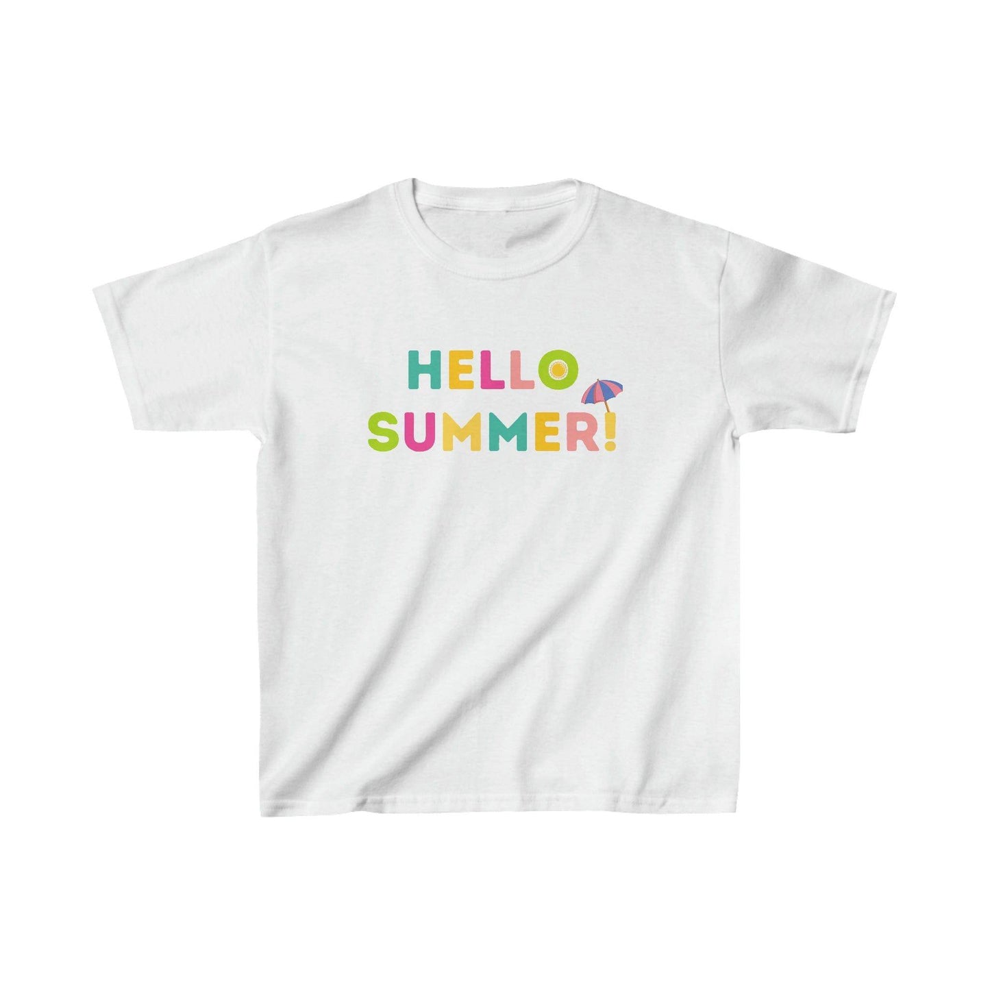Kids Hello Summer Tee, Summer shirt for Kids birthday gift Kids Casual Top - Giftsmojo