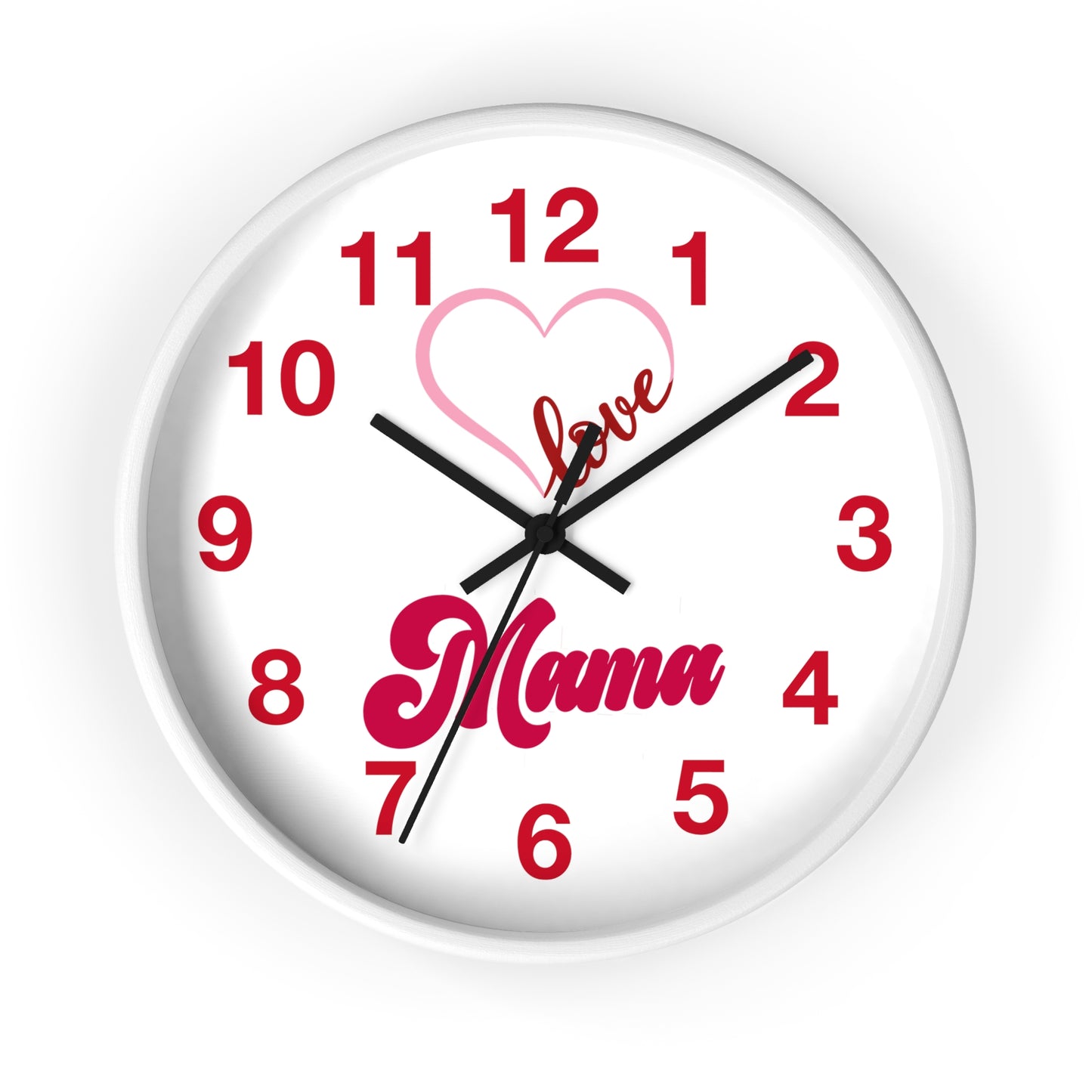 Heart Mama Wall Clock - Mother's Day Gift, Mom Birthday Gift, Nursery Decor