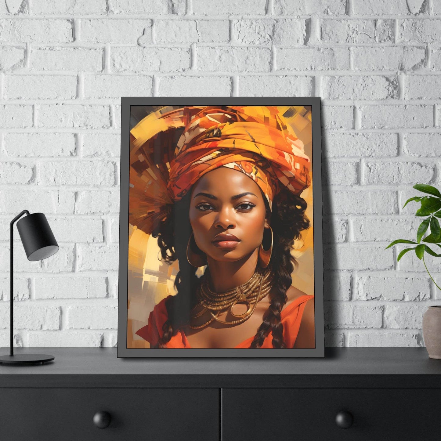 African Woman Framed Paper Posters - Giftsmojo