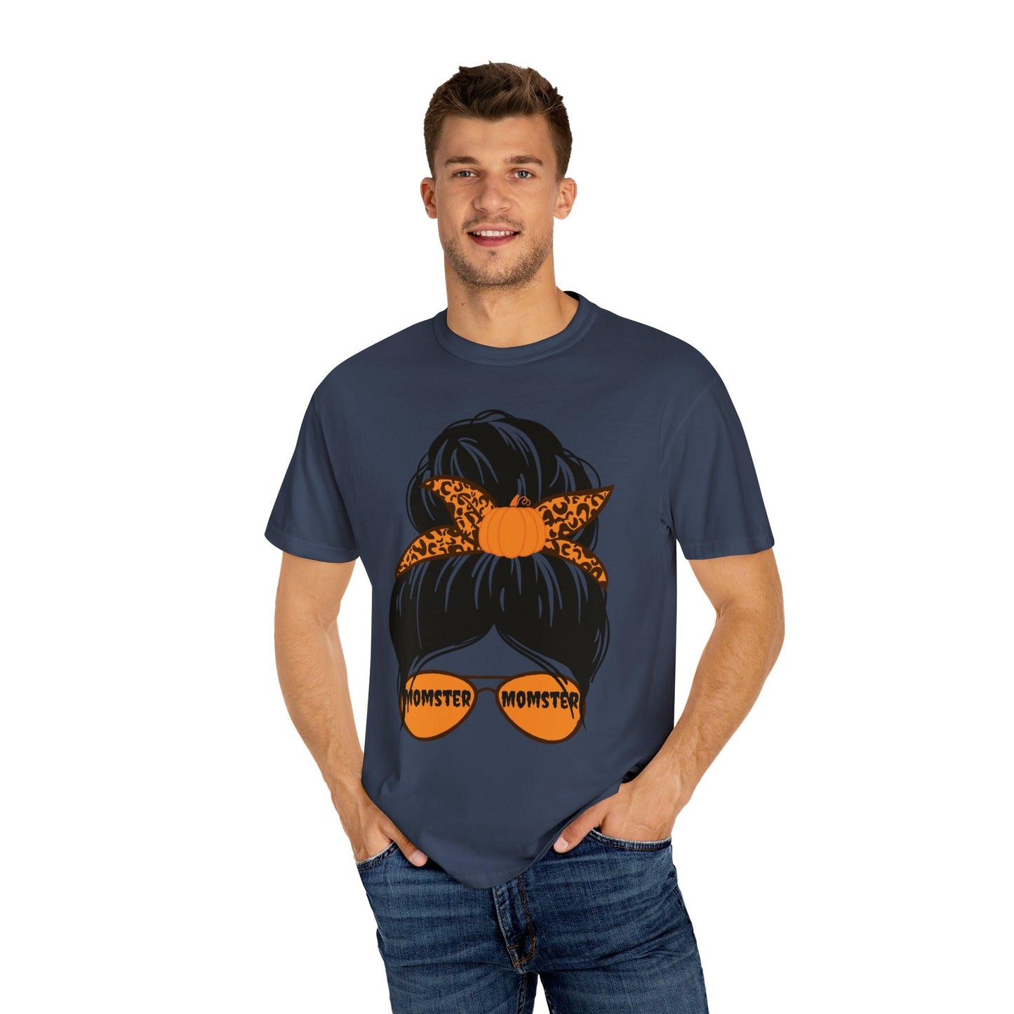 Leopard Print Retro Halloween Tshirt, Momster Shirt, Vintage Shirt Halloween Shirt Comfort color - Giftsmojo