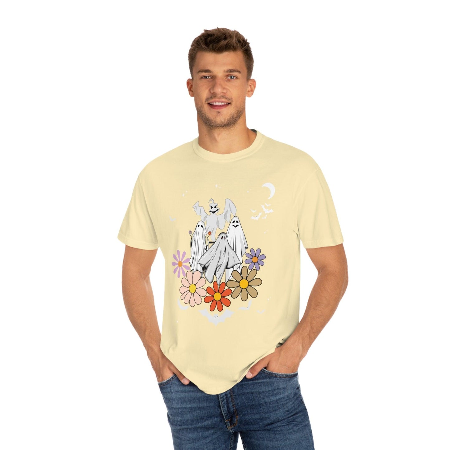 Retro Halloween t-shirt, Vintage Floral Ghost Shirt Halloween Shirt