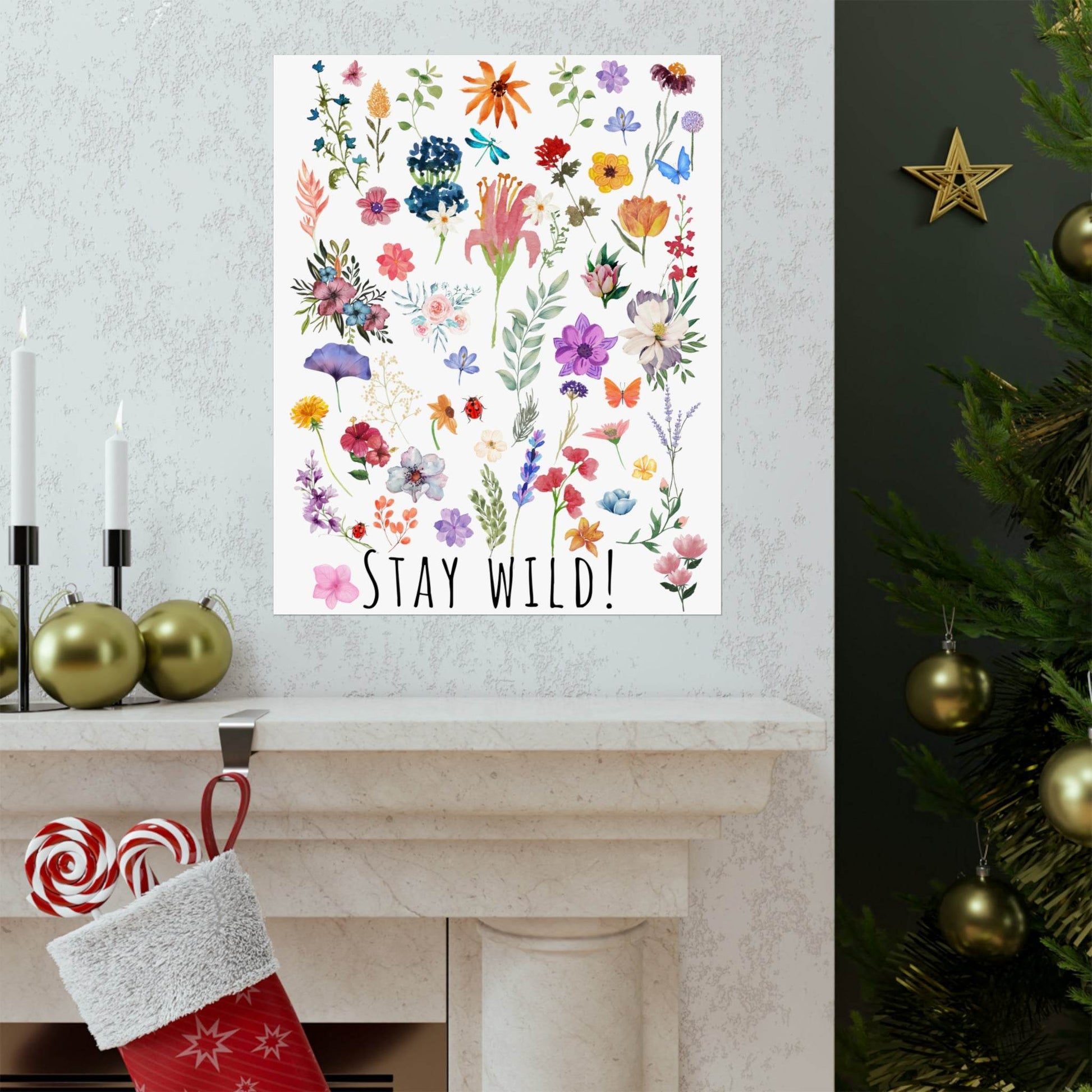 Wildflowers Watercolor Vertical Poster - Giftsmojo