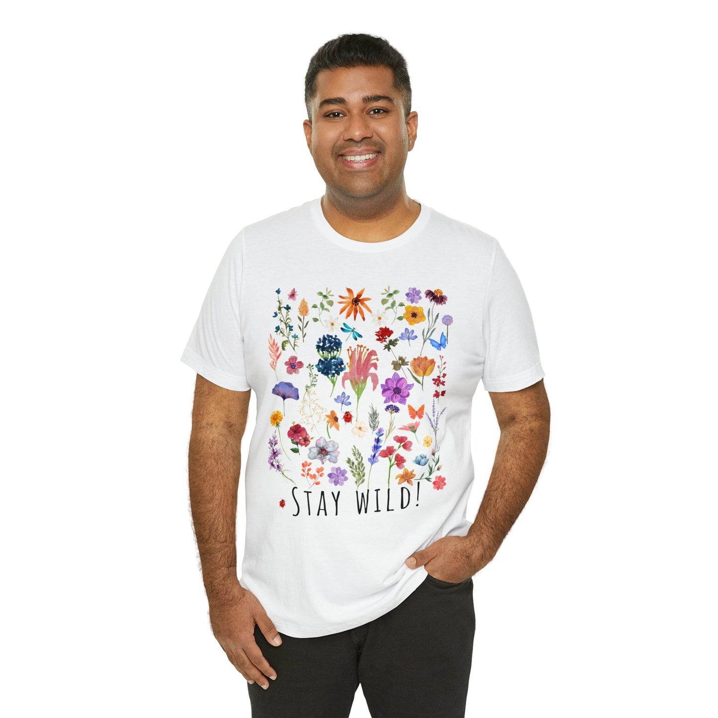 Wildflower Tshirt, Stay Wild Flowers Shirt, Floral Tshirt, Flower Shirt, Gift for Women, Ladies Shirts, Best Friend Gift, Plant Mom shirt - Giftsmojo