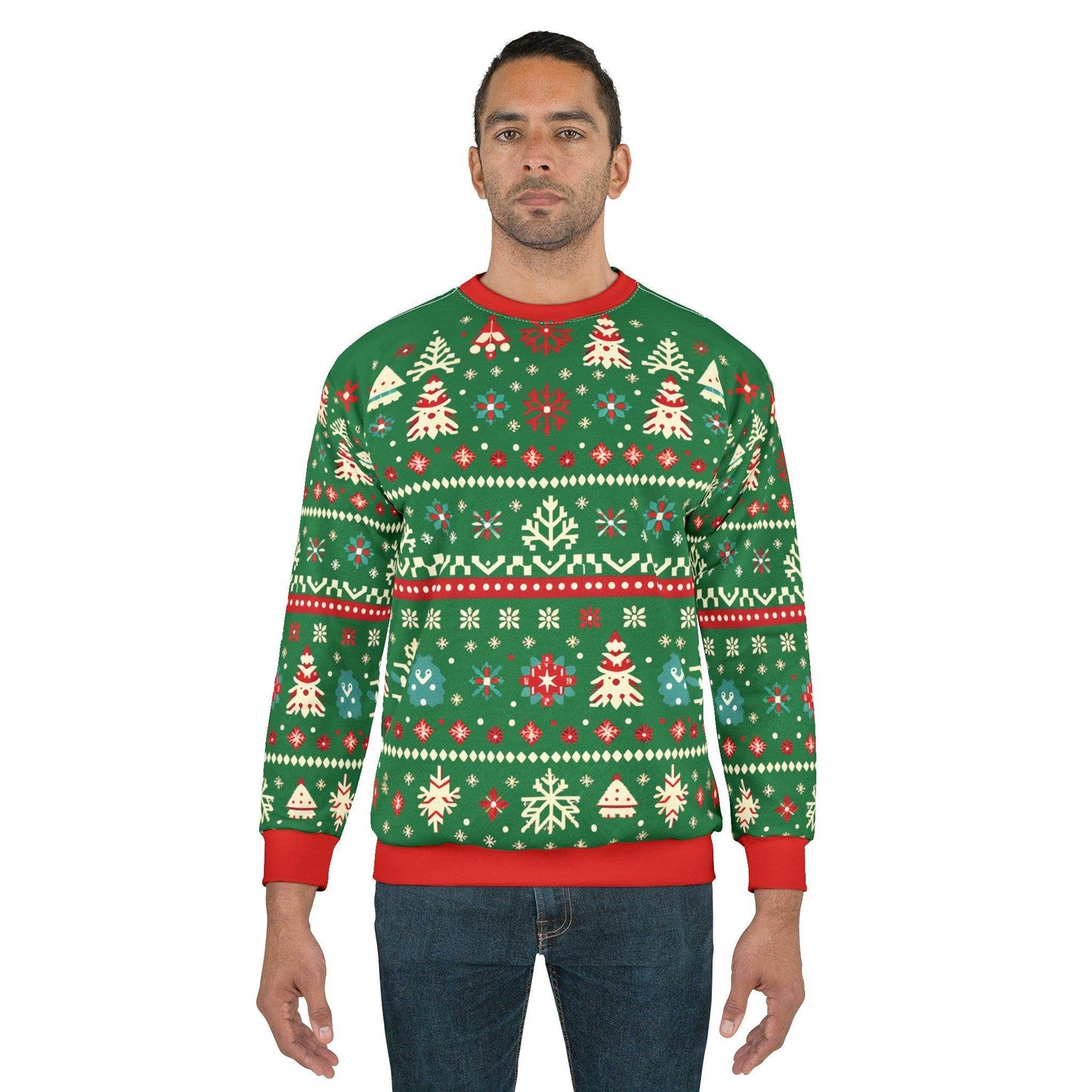 Ugly Christmas Sweater Ugly Sweatshirt Christmas Sweatshirt, Womens Christmas Sweater, Christmas Crewneck Pullover Christmas Tree Holiday Sweaters Winter - Giftsmojo