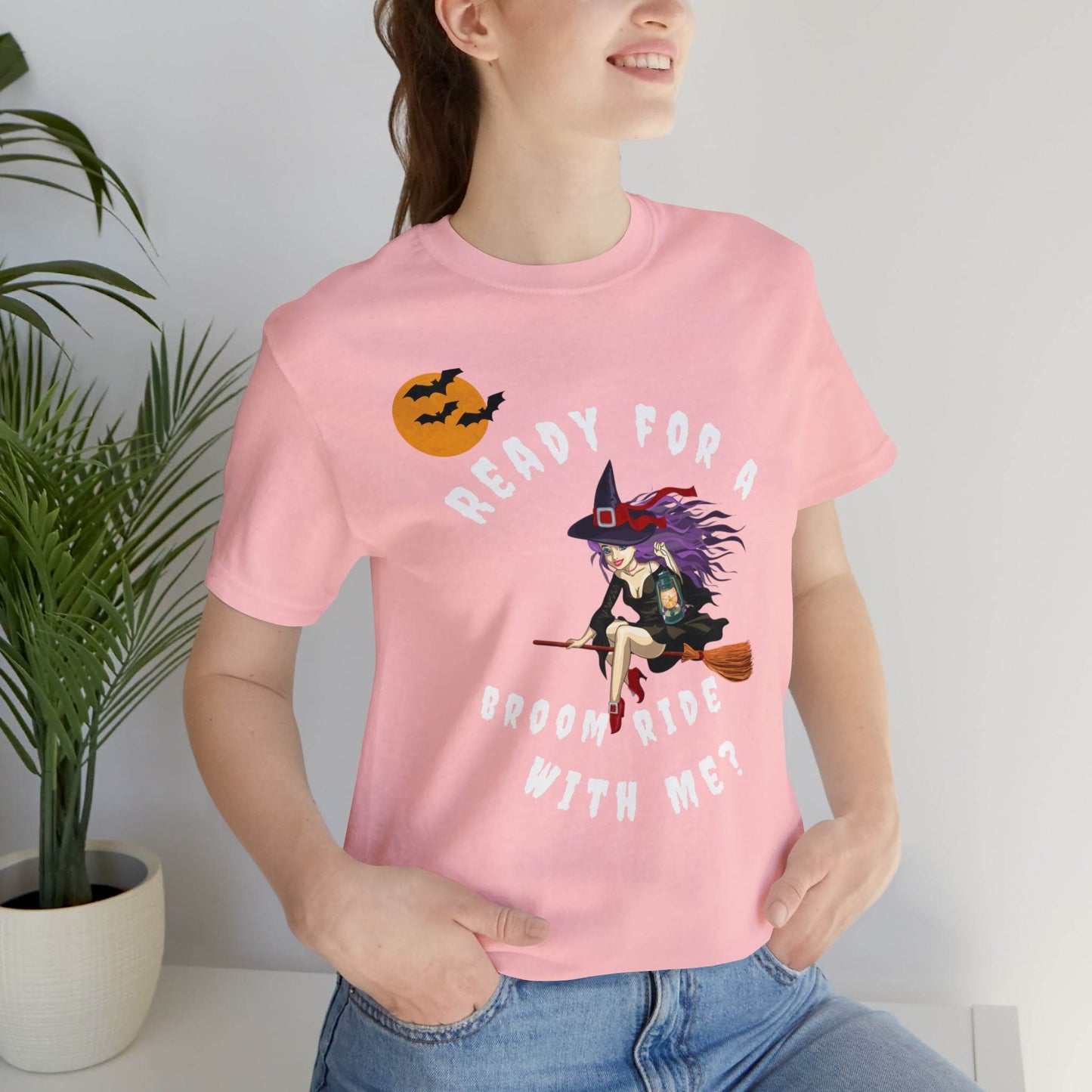 Ready for a Broom Ride with Me Halloween shirt, Witch shirt, Halloween tshirt, Halloween outfit, Work Halloween Costume - Giftsmojo