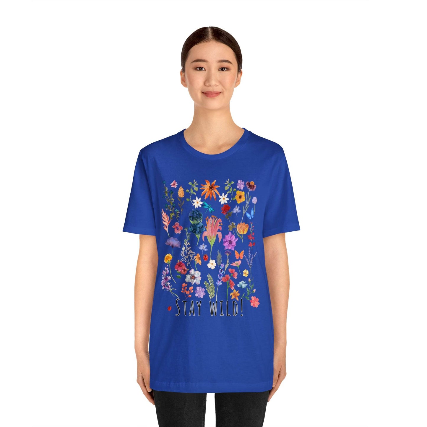 Wildflower Tshirt, Stay Wild Flowers Shirt, Floral Tshirt, Flower Shirt, Gift for Women, Ladies Shirts, Best Friend Gift, Plant Mom shirt - Giftsmojo
