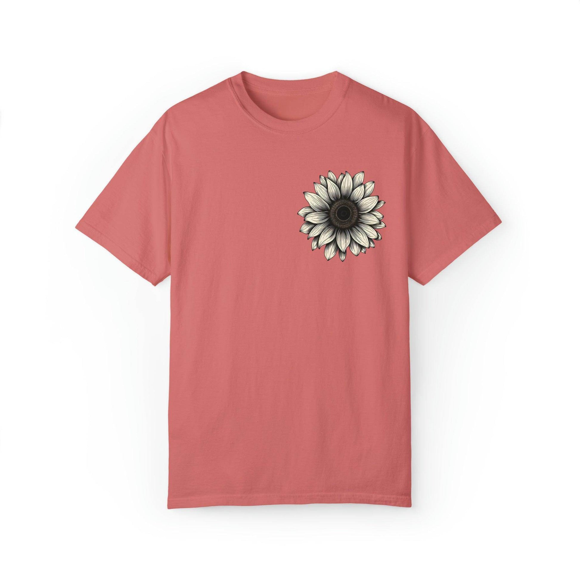 Women Sunflower Shirt Flower Shirt Aesthetic, Floral Graphic Tee Floral Shirt Flower T-shirt, Wild Flower Shirt Gift For Her Wildflower T-shirt - Giftsmojo