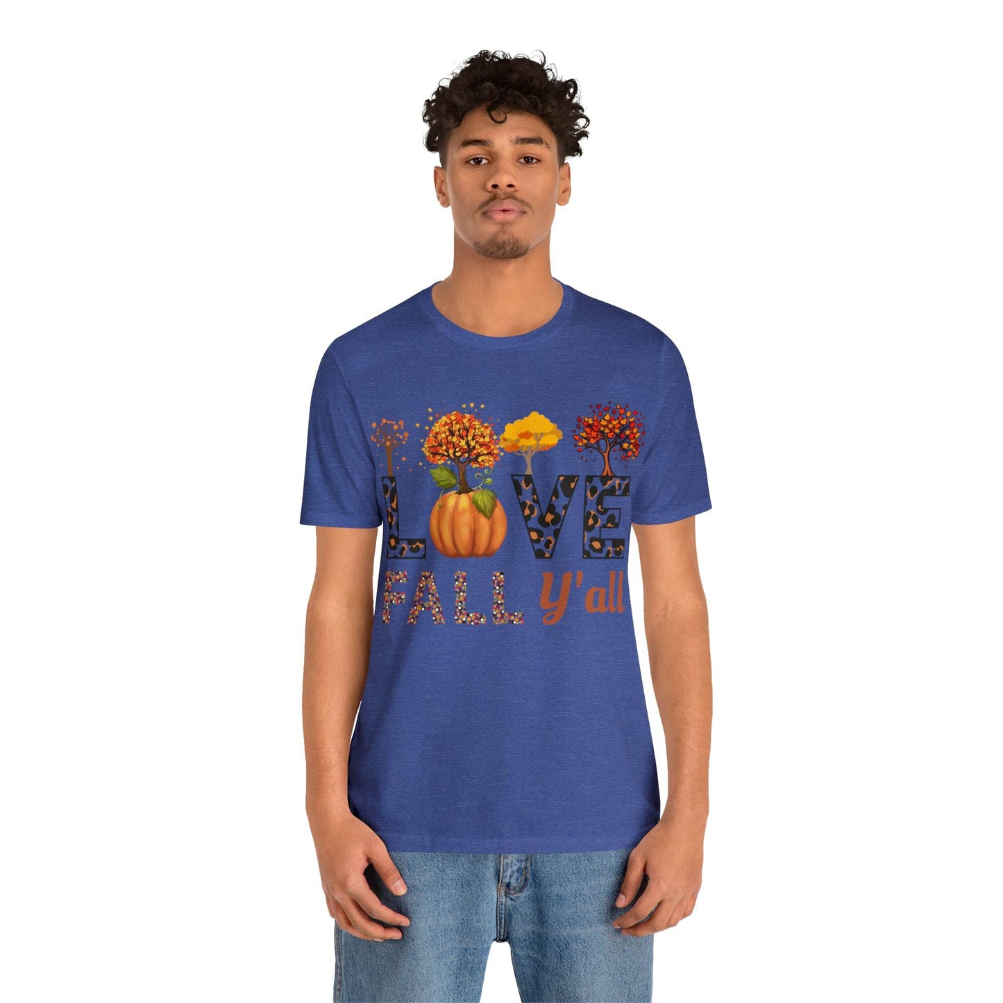 Leopard Print Love Fall Y'all, Fall shirt, Fall lover gift - Giftsmojo