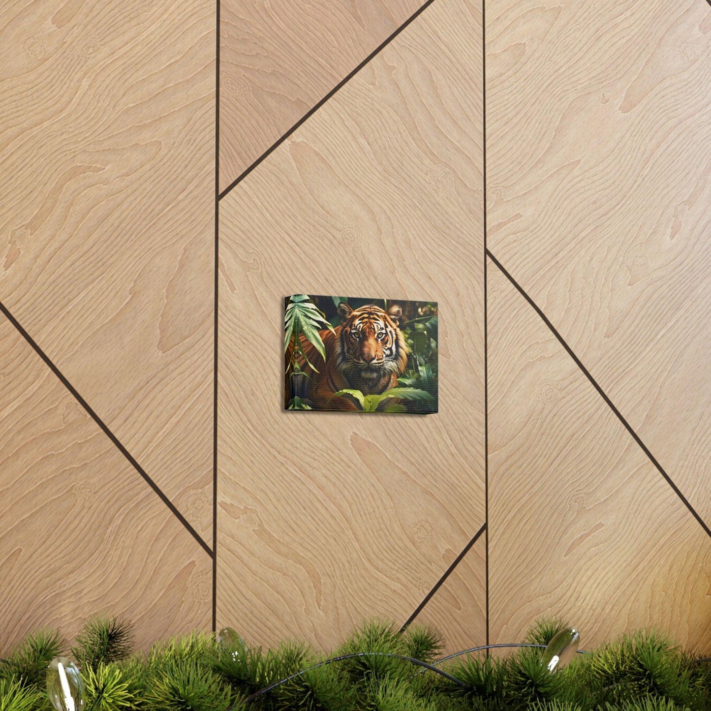 Tiger In Nature Art Canvas Gallery Wraps Tiger Print Large Canvas Art Animal Wall Art minimalist Wall Art Lover Gift - Giftsmojo