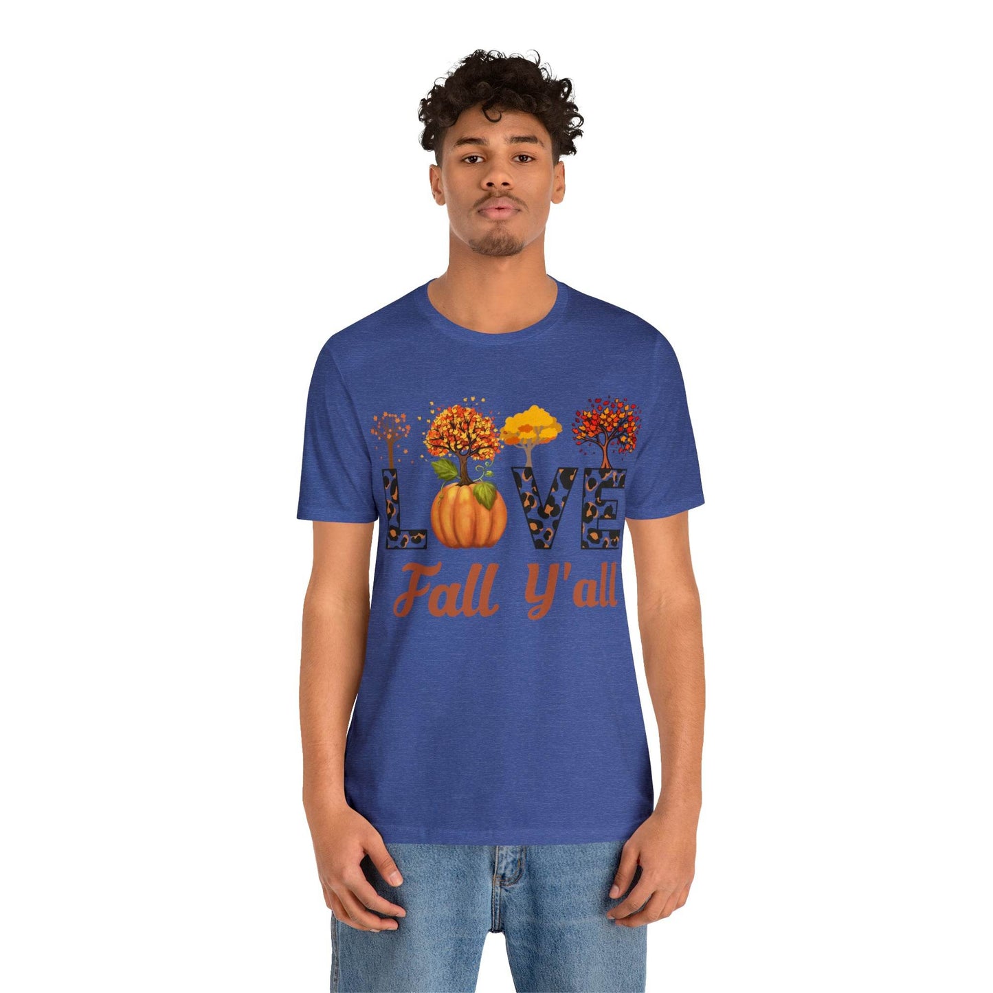 Leopard Print Love Fall Y'all, Fall shirt, Fall lover gift, Nature lover gift. - Giftsmojo