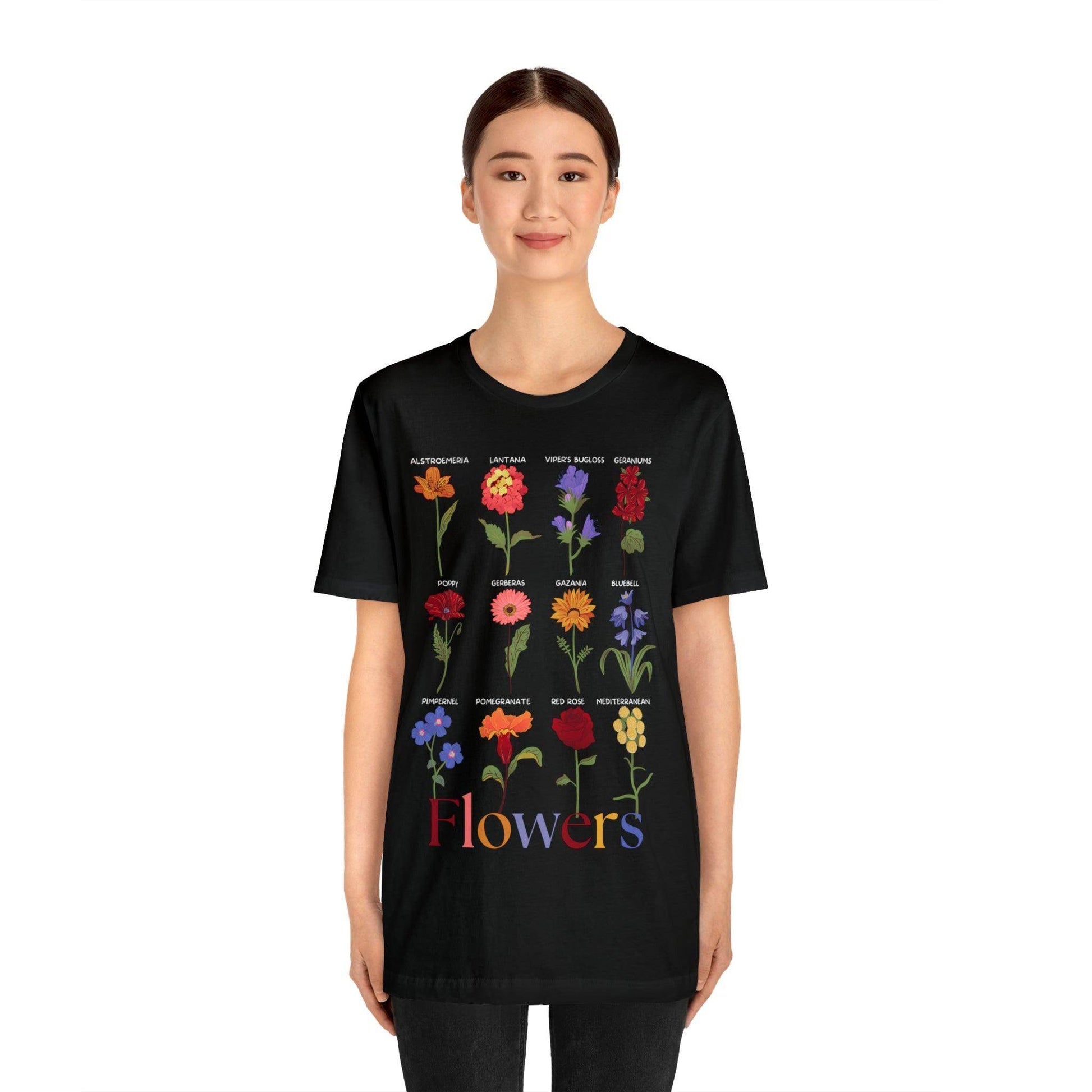 Wildflower Tshirt, Flower Shirt, Types of Flowers Shirt, Floral Tshirt, Gift for Women, Ladies Shirts Best Friend Gift, Plant Mom Nature - Giftsmojo