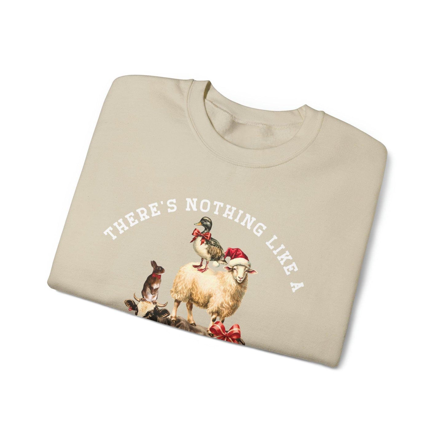 There's Nothing Like Christmas On The Farm Christmas Sweatshirt Farm Christmas Farm Sweatshirt Christmas Sweater Trendy Christmas Shirt Farmers - Giftsmojo
