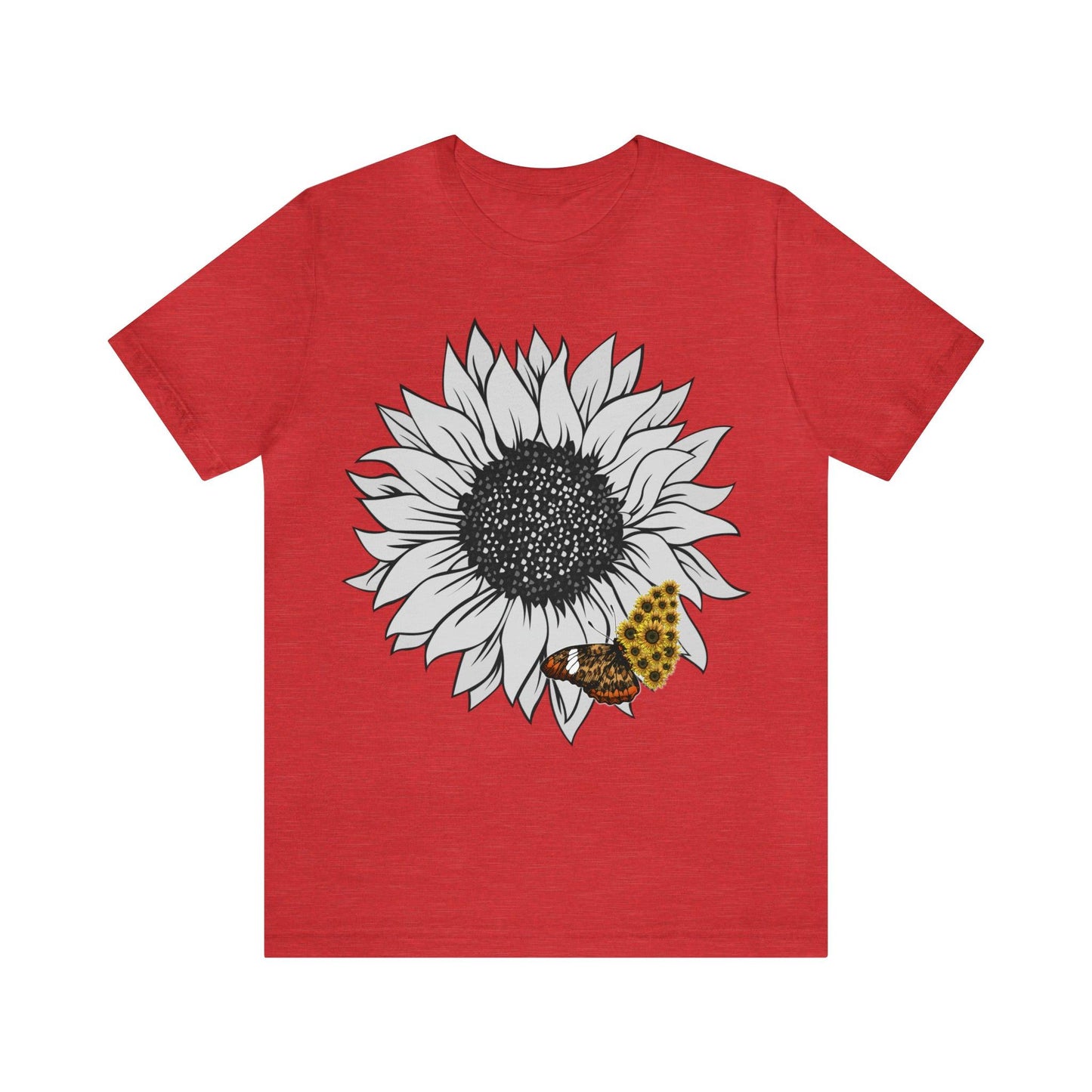 Flower Shirt, Sunflower Shirt, Floral Tee Shirt, Garden Shirt, Womens Fall Summer Shirt Sunshine Tee, Gift for Gardener, Nature love shirt