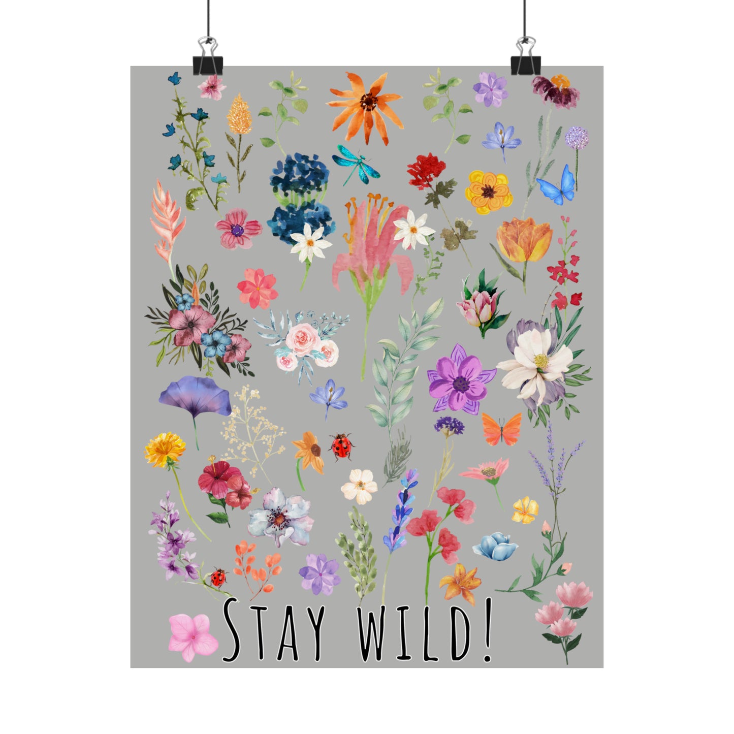 Watercolor Wildflowers Wall Art