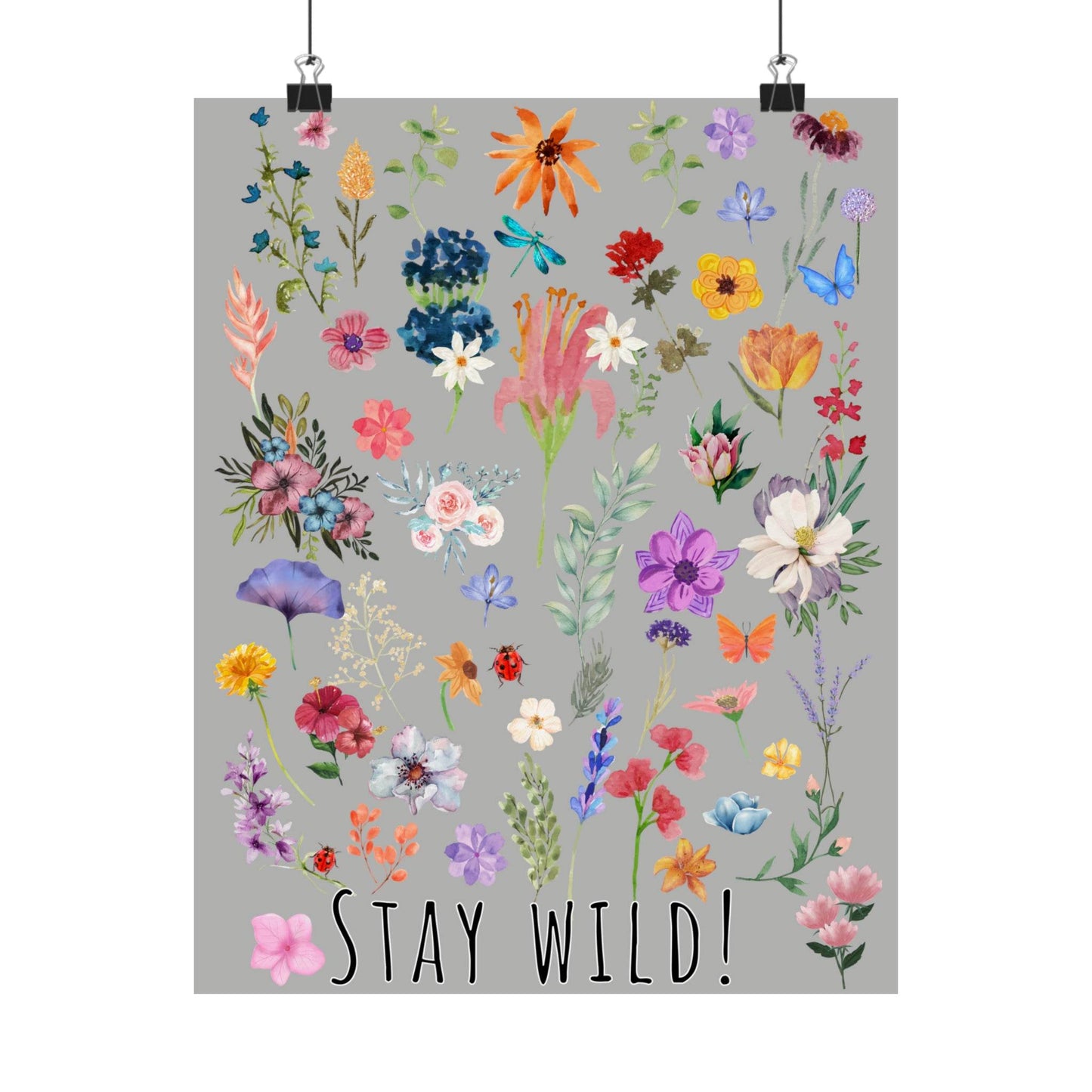 Watercolor Wildflowers Wall Art - Giftsmojo