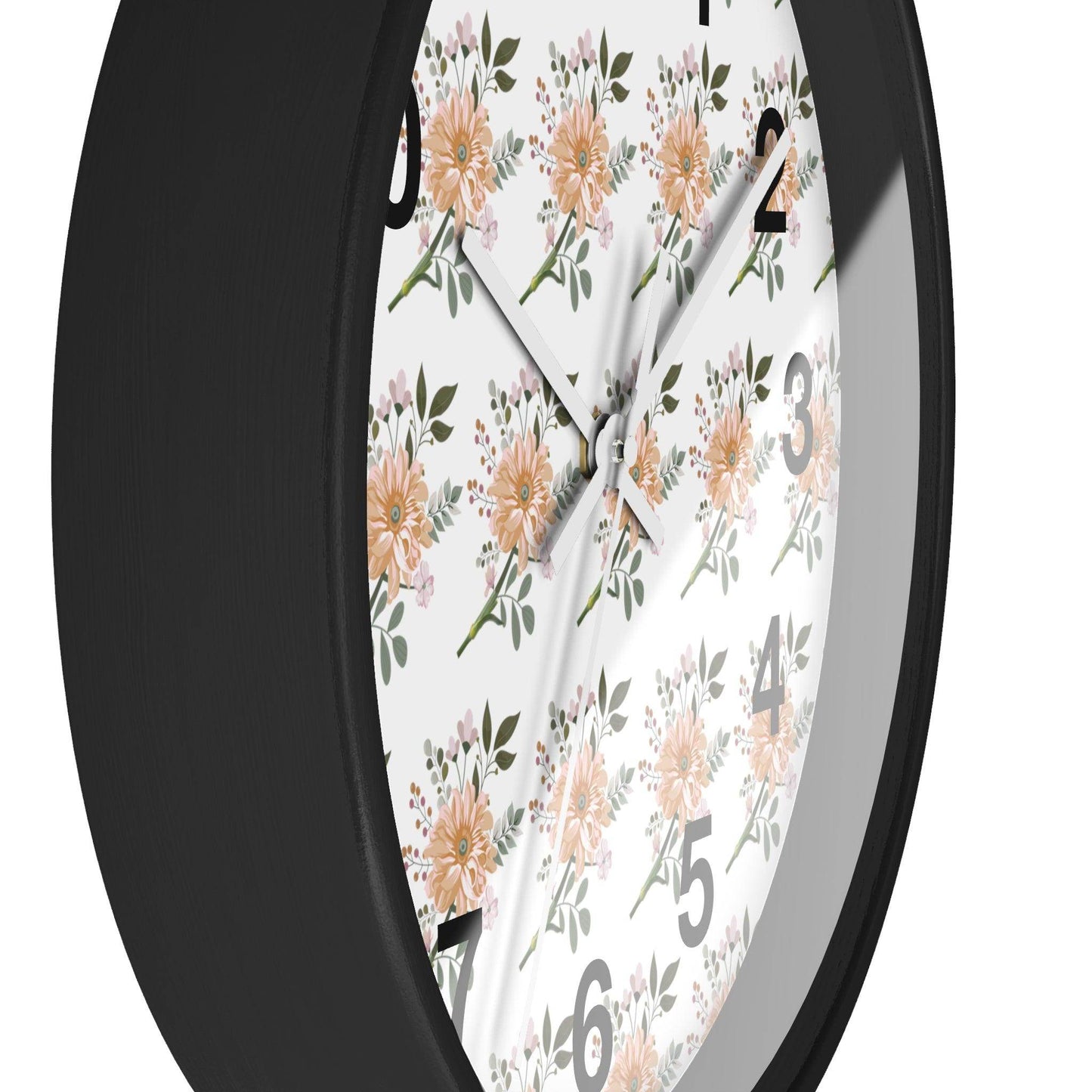 Flower wall clock, Wall clock. Floral Wall Clock, Home decor gift, House Warming gift, unique Gift, Mom gift - Giftsmojo