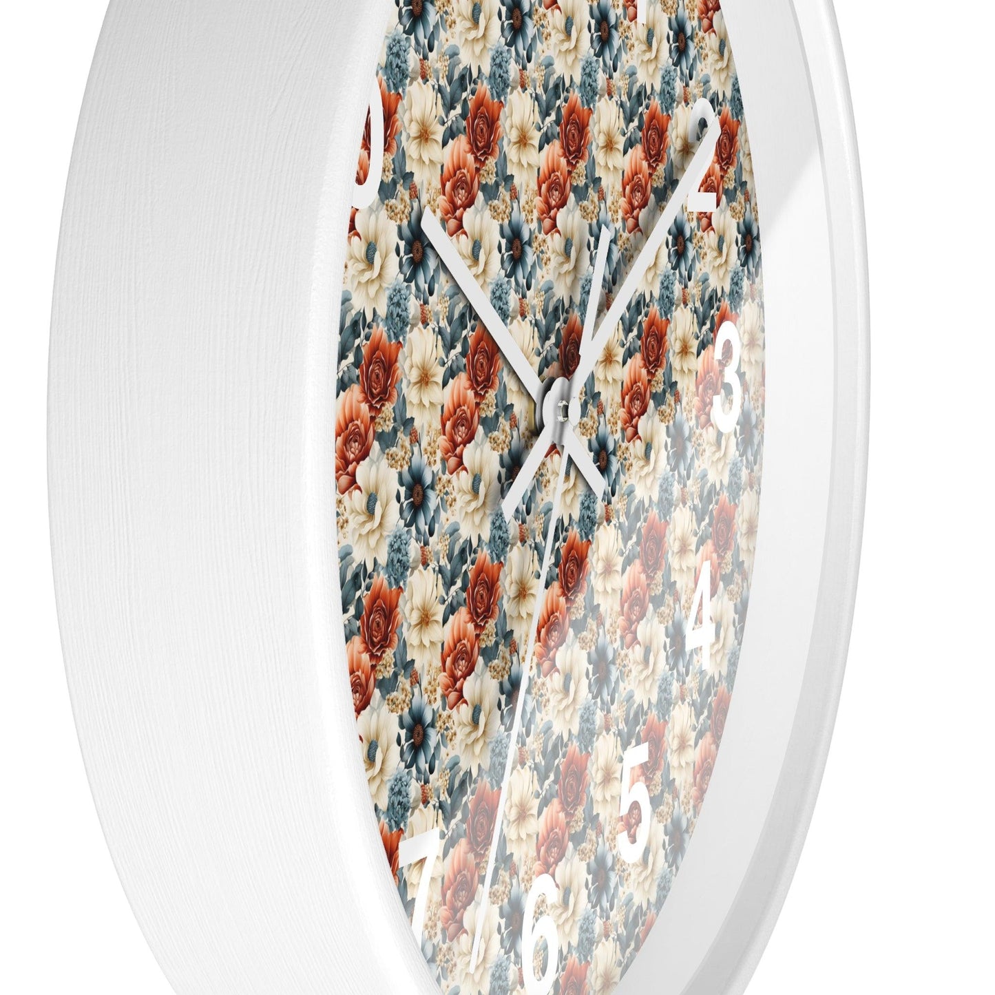 Vintage Flower Wall Clock Floral Wall Clock Kids Room Home Decor New Home House Warming Gift New Home Owner,
