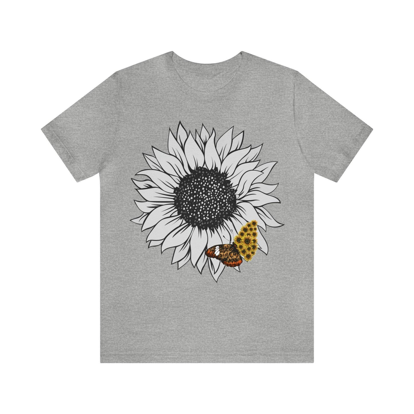 Flower Shirt, Sunflower Shirt, Floral Tee Shirt, Garden Shirt, Womens Fall Summer Shirt Sunshine Tee, Gift for Gardener, Nature love shirt - Giftsmojo