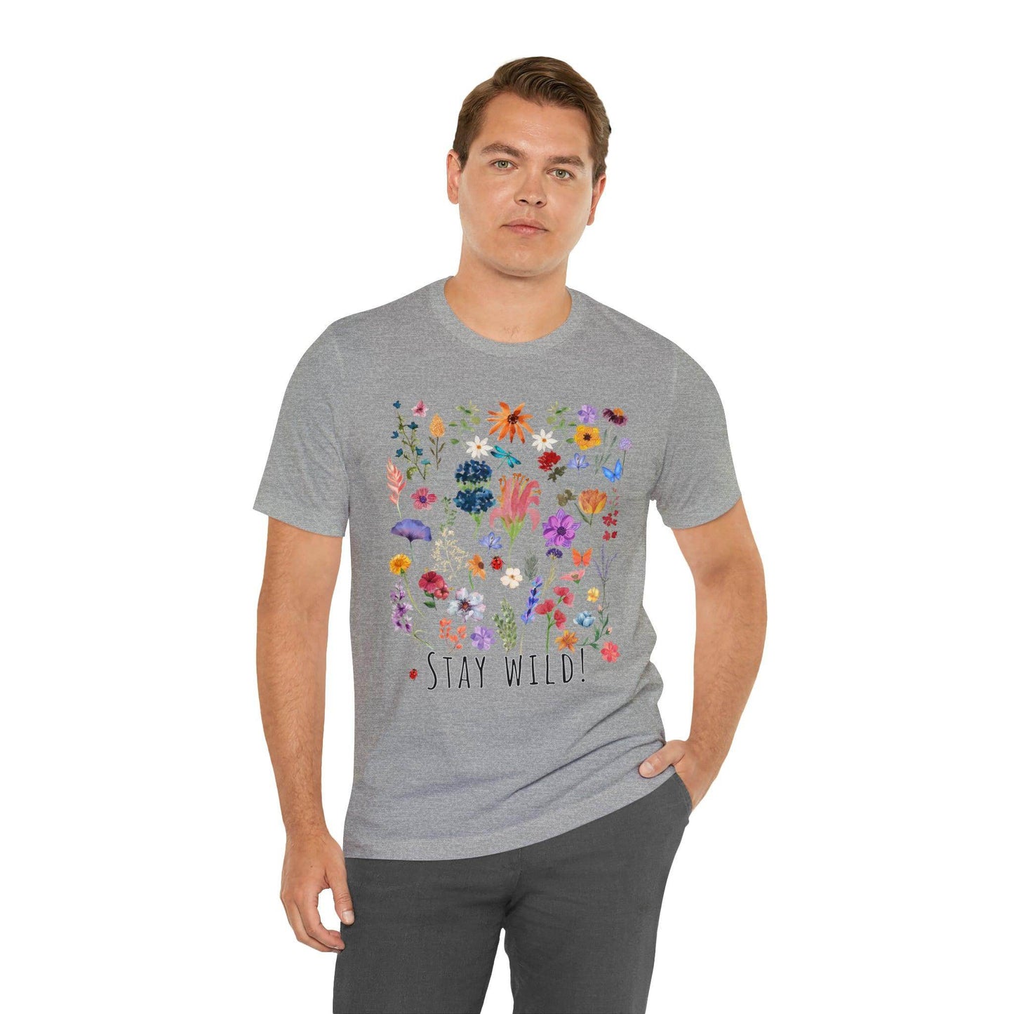 Wildflower Tshirt, Stay Wild Flowers Shirt, Floral Tshirt, Flower Shirt, Gift for Women, Ladies Shirts, Best Friend Gift, Plant Mom shirt - Giftsmojo