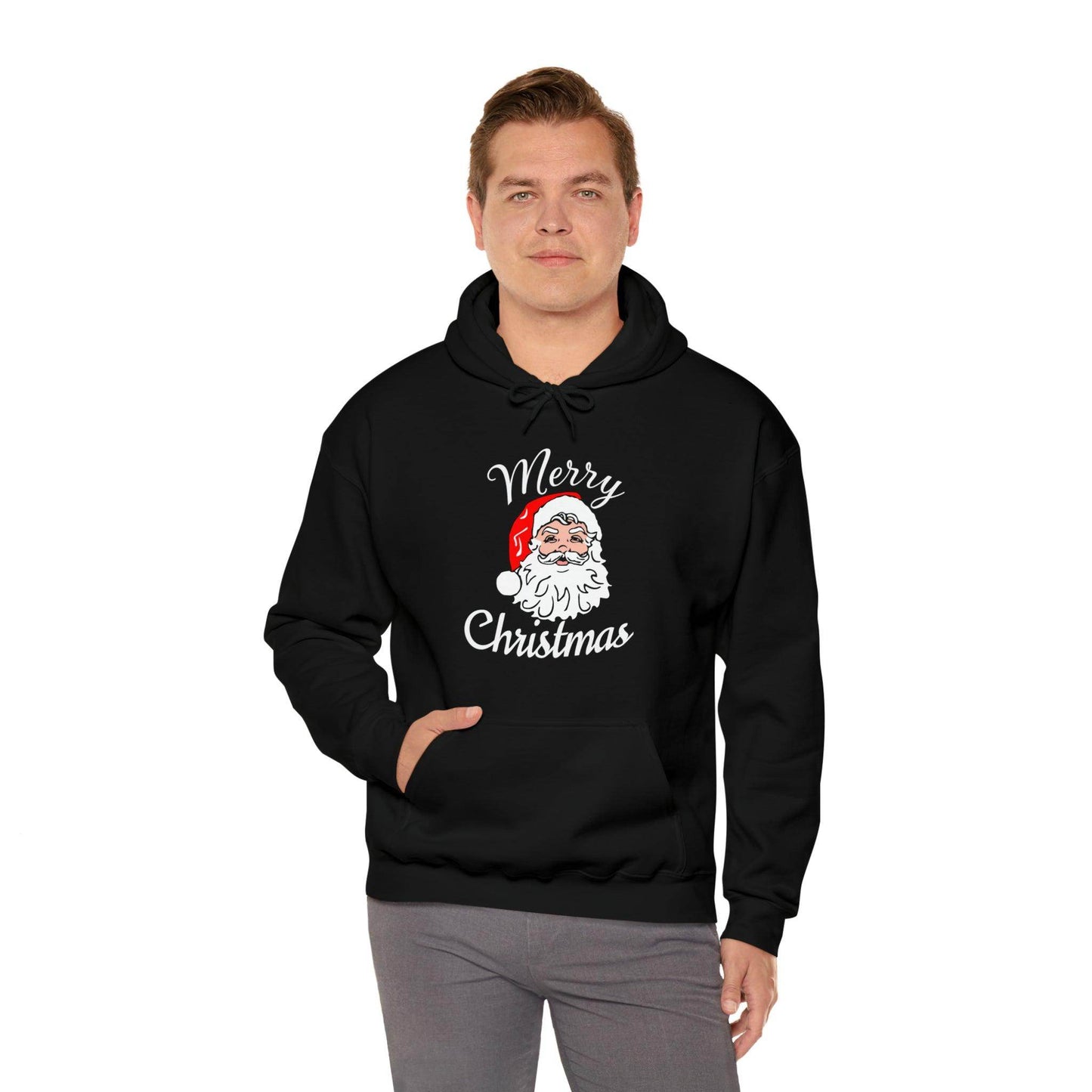Santa Hoodie, Merry Christmas Hooded Sweatshirt, Christmas Shirt, Christmas Gift - Giftsmojo
