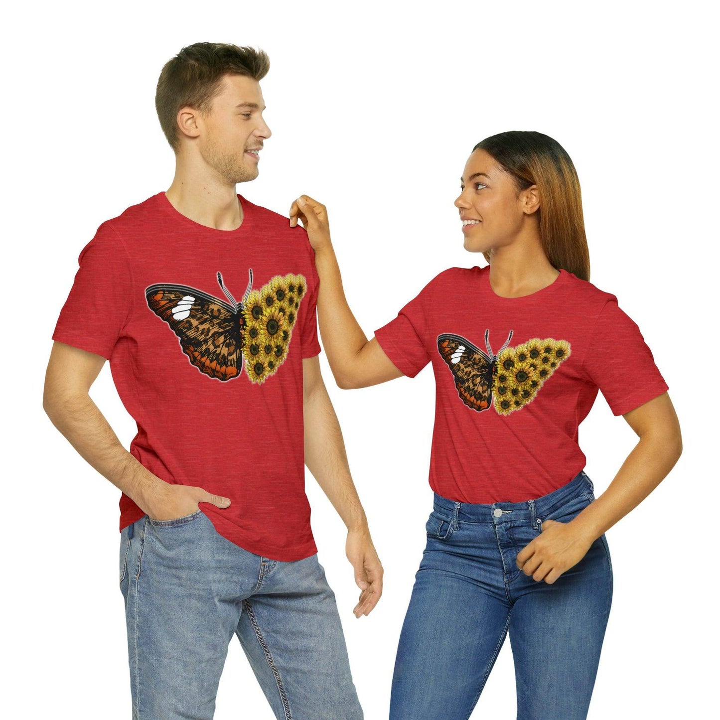 Butterfly Shirt, Sunflower Shirt, Insect Shirt Nature love T shirtFloral Tee Shirt, Flower Shirt, Garden Shirt, Womens Fall Summer shirt - Giftsmojo