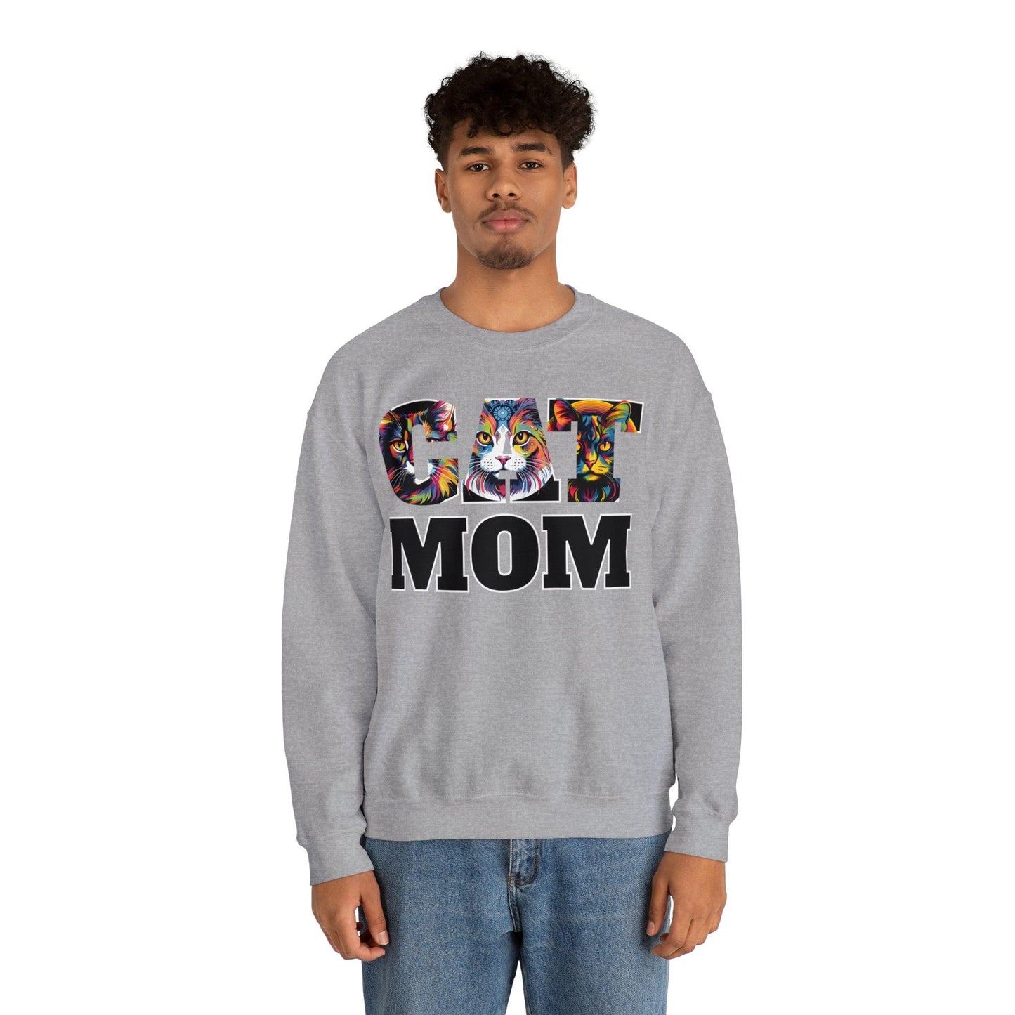 Cat Mom Sweatshirt Cat Sweatshirt Cat Crewneck Sweatshirt Cat Mom Gift Cat Lover Gift Cat Mama Shirt Cat Lover Sweater Animal Lover Gift