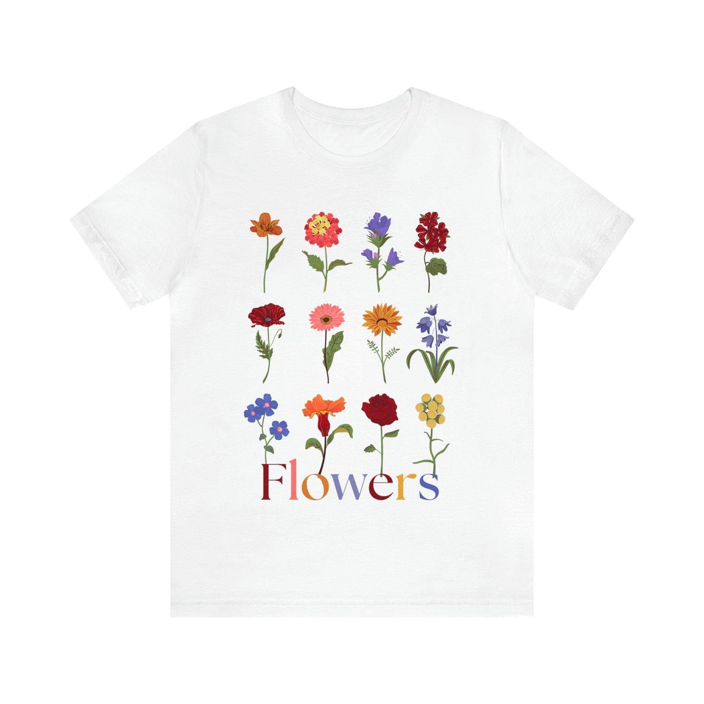 Wildflower Tshirt, Flower Shirt, Types of Flowers Shirt, Floral Tshirt, Gift for Women, Ladies Shirts Best Friend Gift, Plant Mom Nature - Giftsmojo