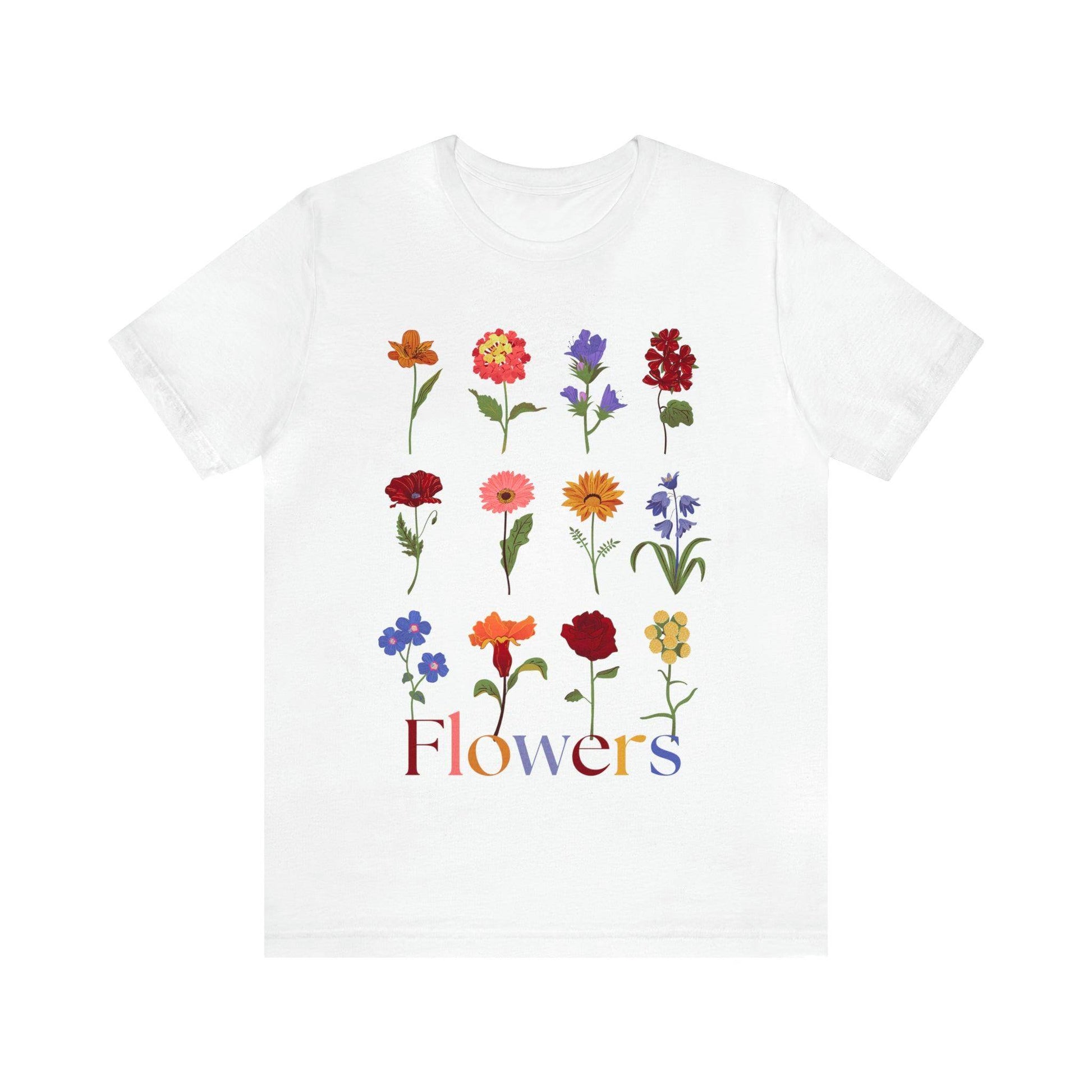 Wildflower Tshirt, Flower Shirt, Types of Flowers Shirt, Floral Tshirt, Gift for Women, Ladies Shirts Best Friend Gift, Plant Mom Nature - Giftsmojo