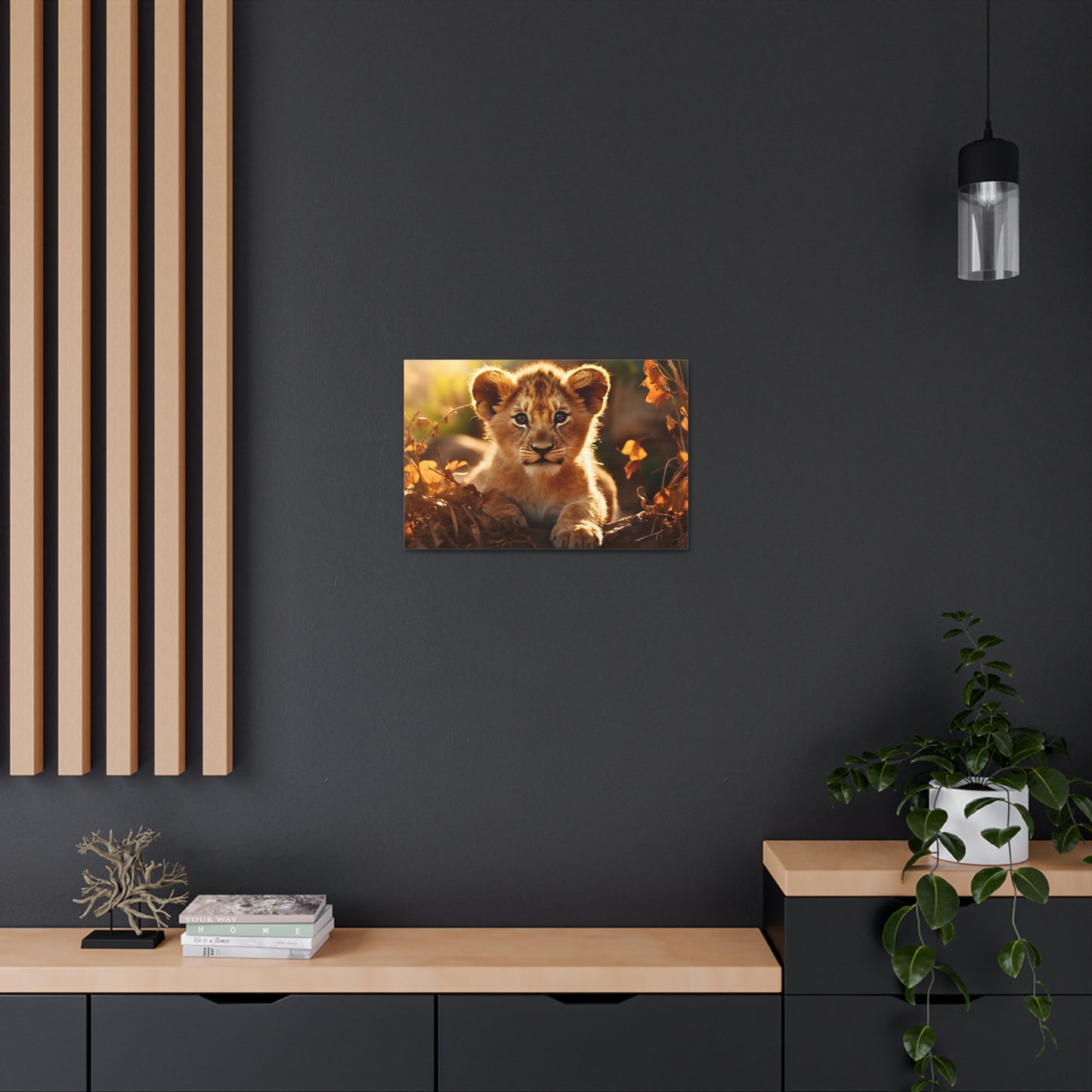 Baby Lion Cub Print Animal Nature Art Safari Nursery Canvas Gallery Wraps Baby Lion Print Large Canvas Art Animal Wall Art Lover Gift