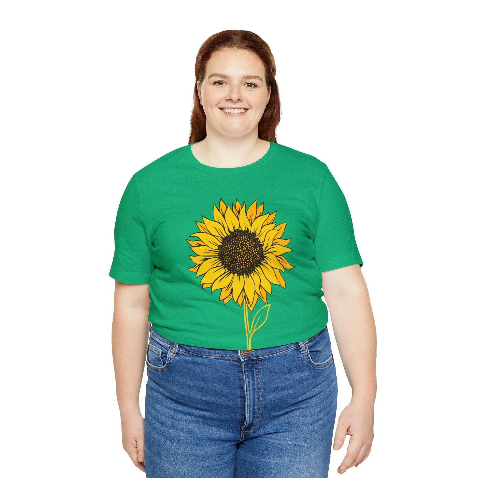 Sunflower Shirt, Floral Tee Shirt, Flower Shirt, Garden Shirt, Womens Fall Summer Shirt Sunshine Tee, Gift for Gardener, Nature love T shirt - Giftsmojo