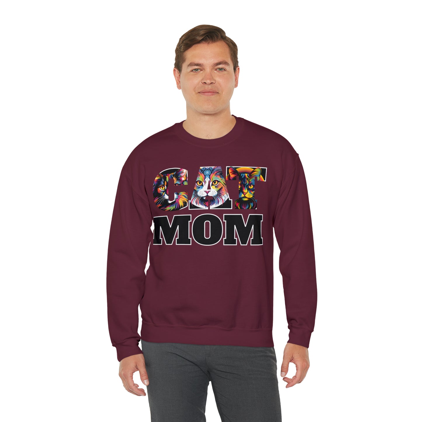Cat Mom Sweatshirt Cat Sweatshirt Cat Crewneck Sweatshirt Cat Mom Gift Cat Lover Gift Cat Mama Shirt Cat Lover Sweater Animal Lover Gift