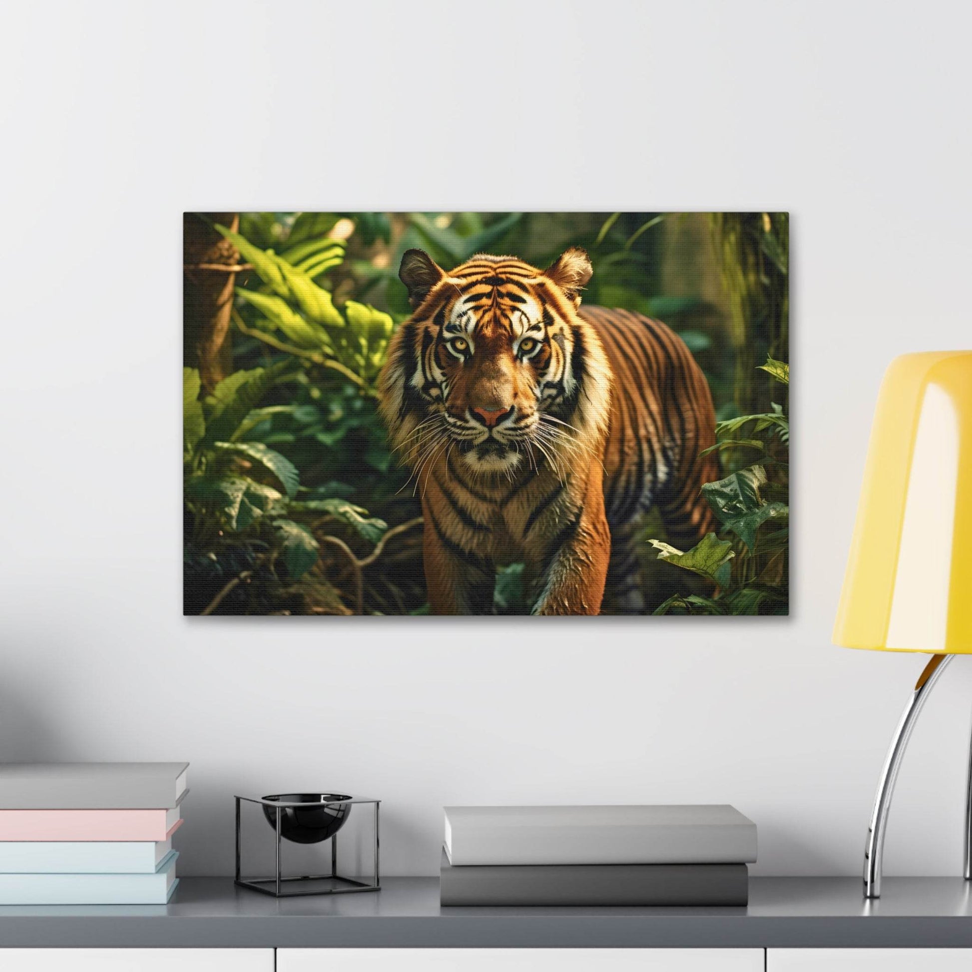 Tiger In Nature Art Canvas Gallery Wraps Tiger Print Large Canvas Art Animal Wall Art minimalist Wall Art Lover Gift - Giftsmojo