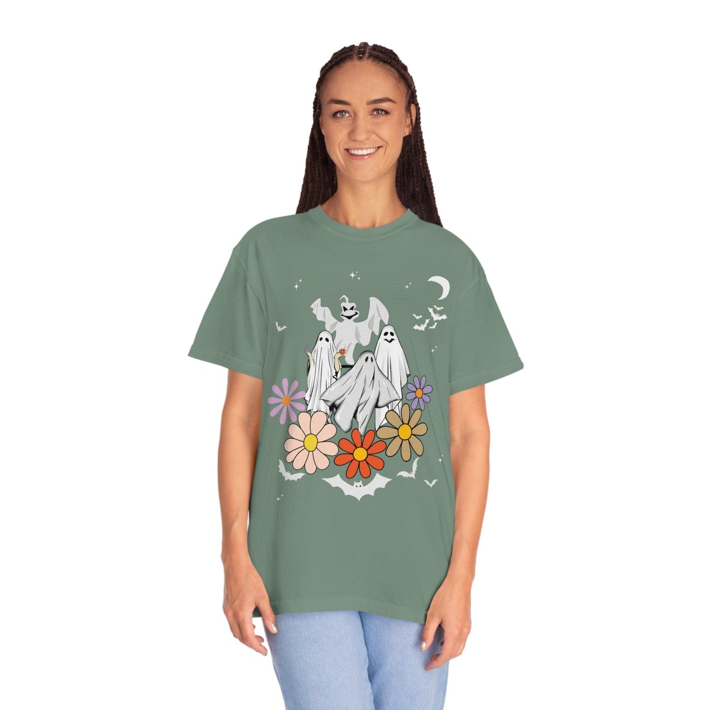 Retro Halloween t-shirt, Vintage Floral Ghost Shirt Halloween Shirt