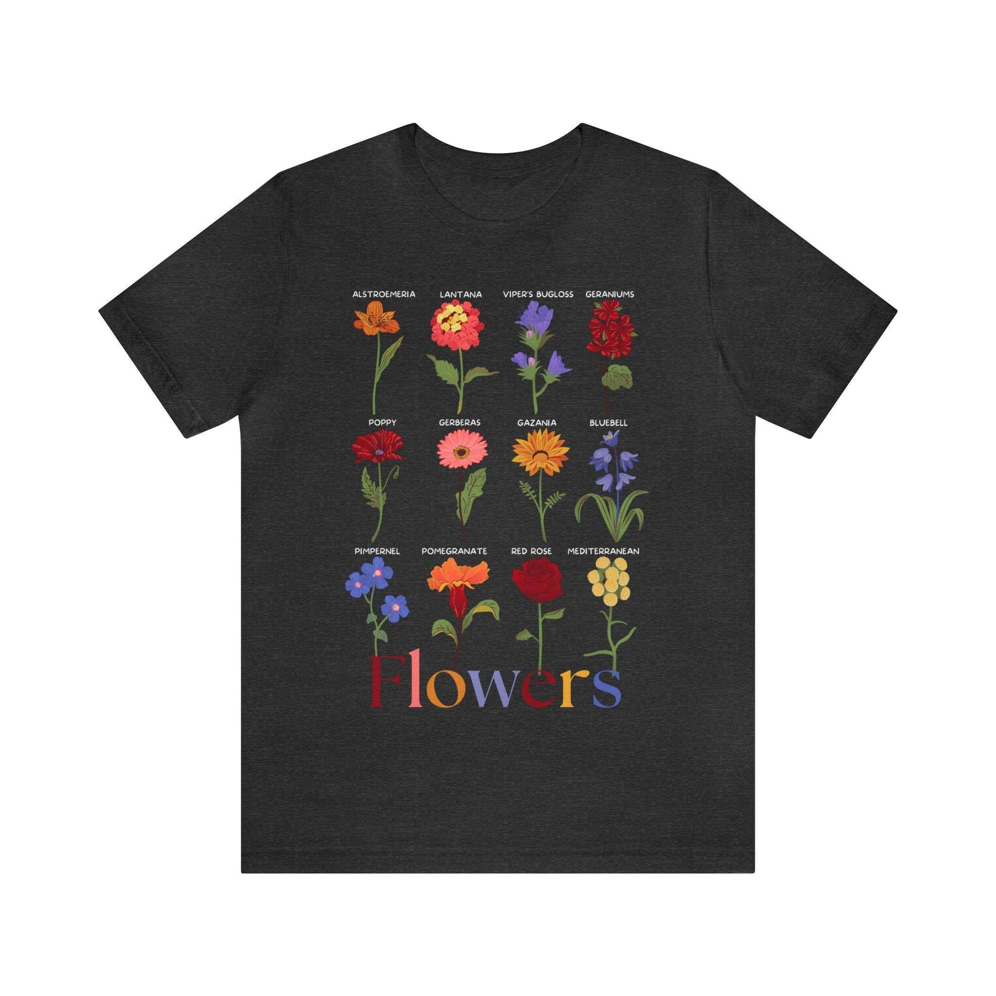 Wildflower Tshirt, Flower Shirt, Types of Flowers Shirt, Floral Tshirt, Gift for Women, Ladies Shirts Best Friend Gift, Plant Mom Nature - Giftsmojo