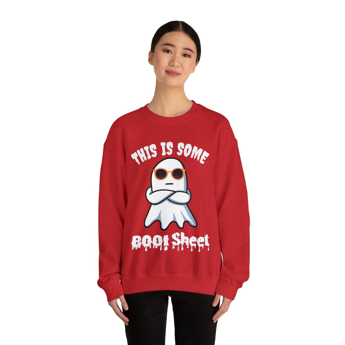 This Is Some Boo Sheet Ghost Sweatshirt Cute Ghost Sweatshirt Boo Ghost Sweatshirt Gift Shirt Funny Halloween Shirt Spooky Season Shirt - Giftsmojo