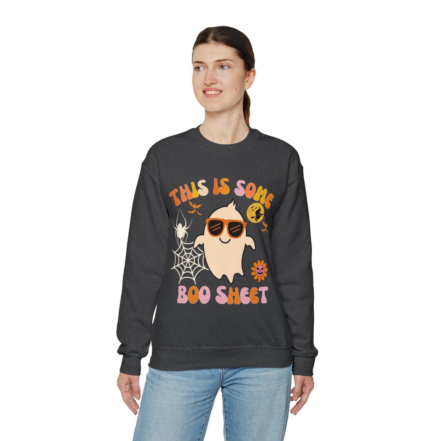 This Is Some Boo Sheet Ghost Sweatshirt Cute Ghost Sweatshirt Boo Ghost Sweatshirt Gift Shirt Funny Halloween Shirt Spooky Season Shirt - Giftsmojo