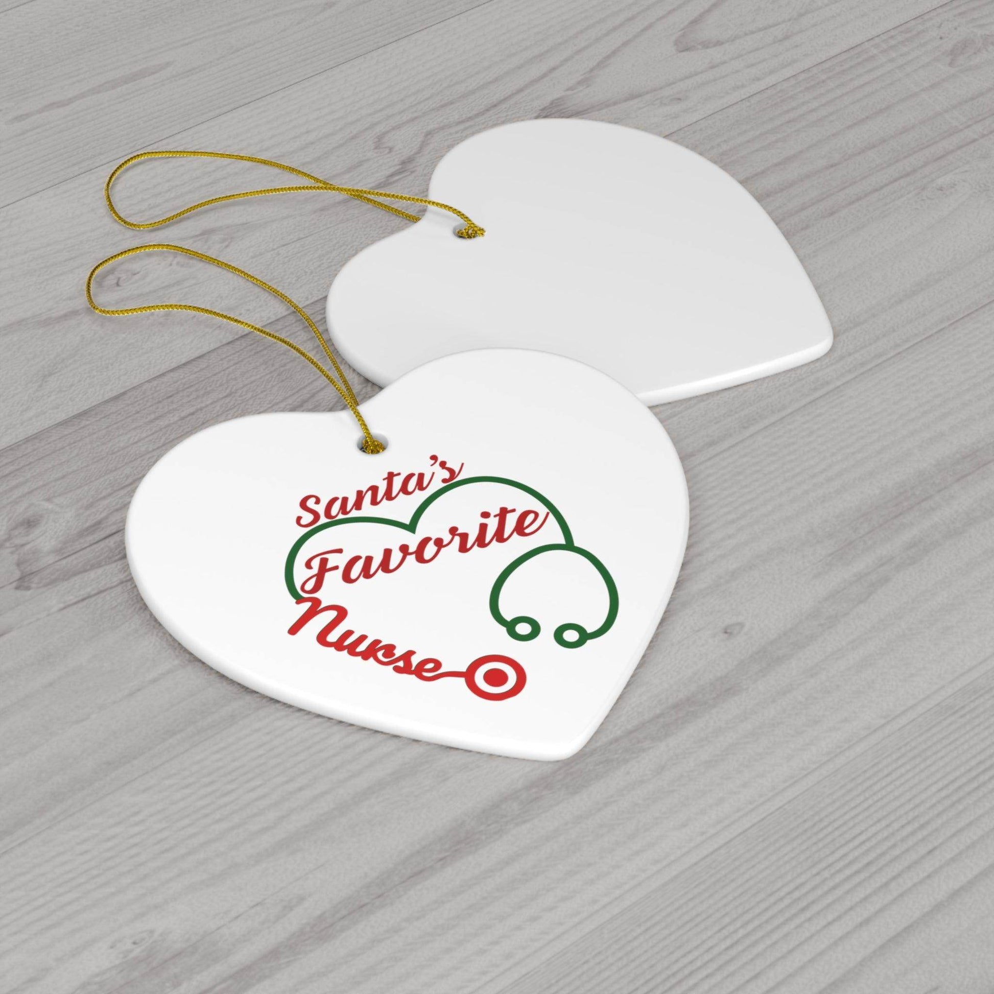 Santa's Favorite Nurse Christmas Ornament Nurse Ornament Nurse Christmas Tree Ornament Nurse Care Ornament Nurses Ornament Occupation Job - Giftsmojo