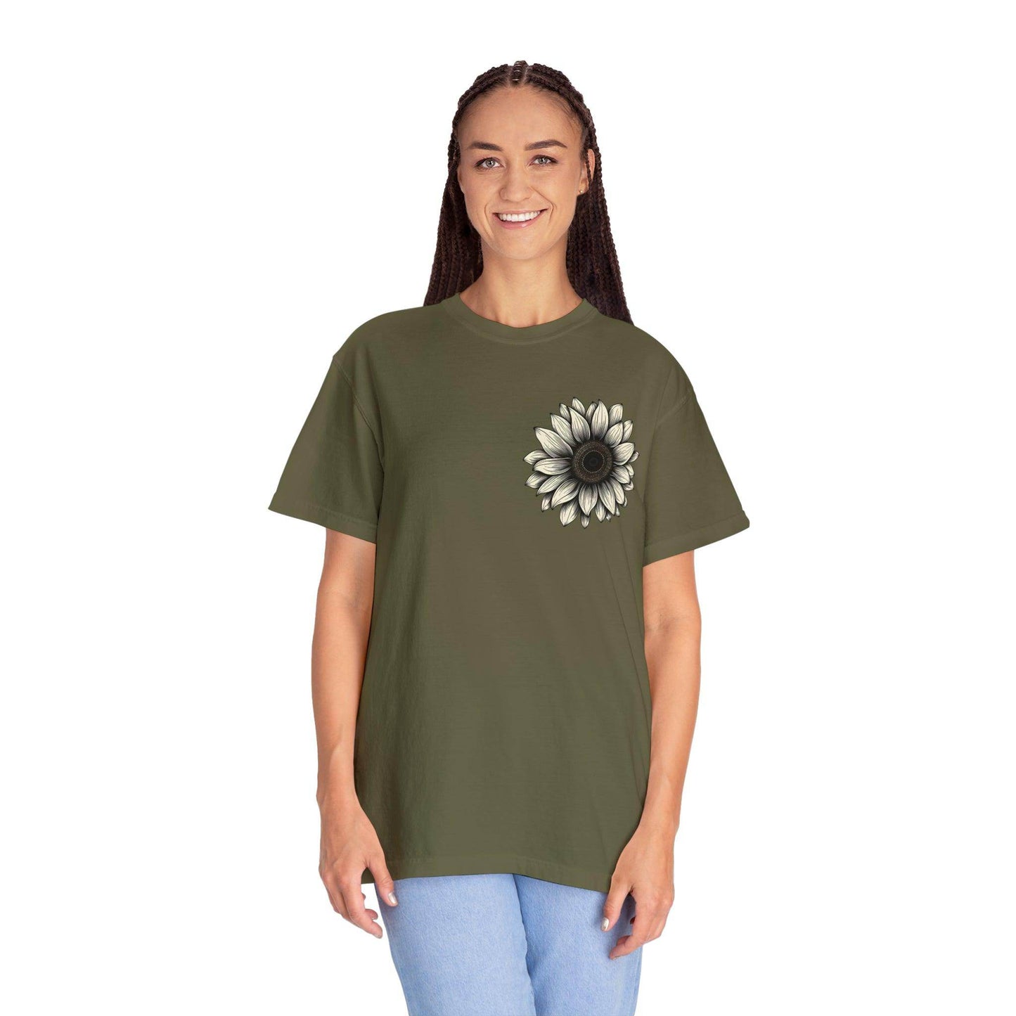 Women Sunflower Shirt Flower Shirt Aesthetic, Floral Graphic Tee Floral Shirt Flower T-shirt, Wild Flower Shirt Gift For Her Wildflower T-shirt - Giftsmojo