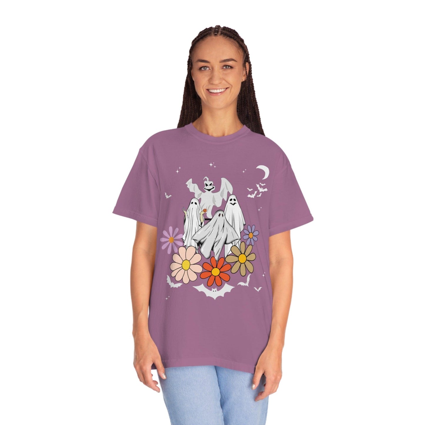 Retro Halloween t-shirt, Vintage Floral Ghost Shirt Halloween Shirt
