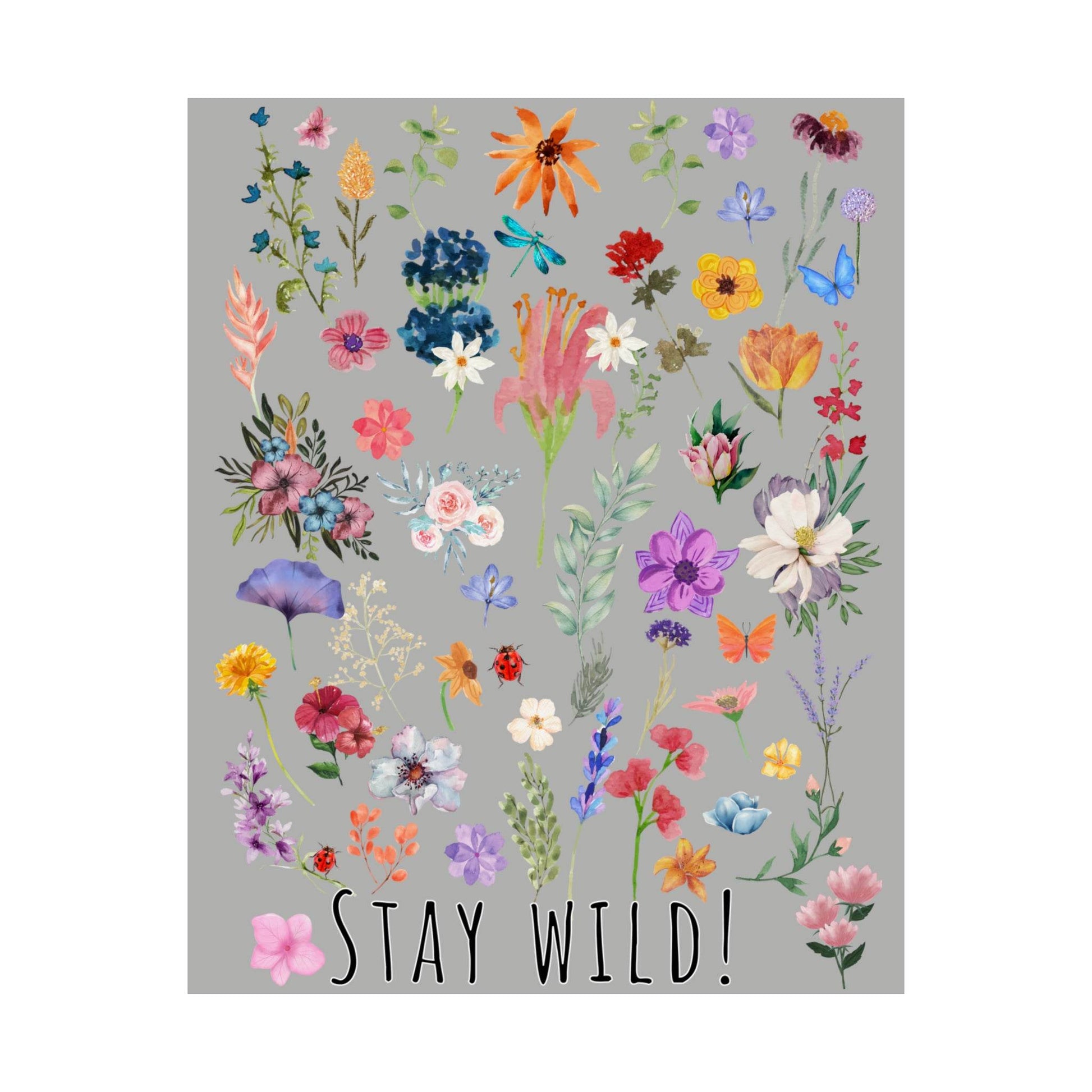 Watercolor Wildflowers Wall Art - Giftsmojo