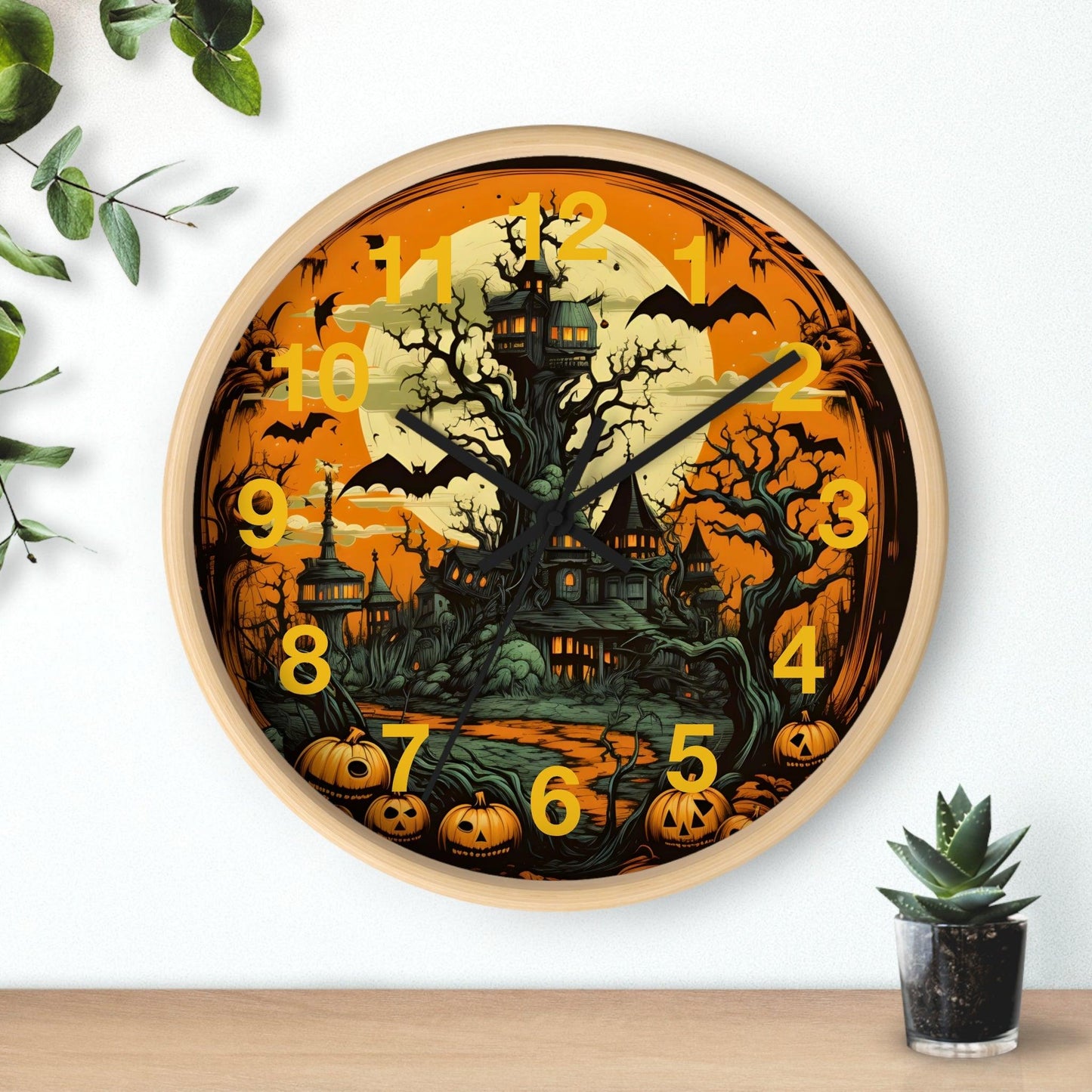 Halloween decor Halloween Ghost Wall Clock Halloween Wall Clocks Halloween Clock Fall Clock Halloween Decor
