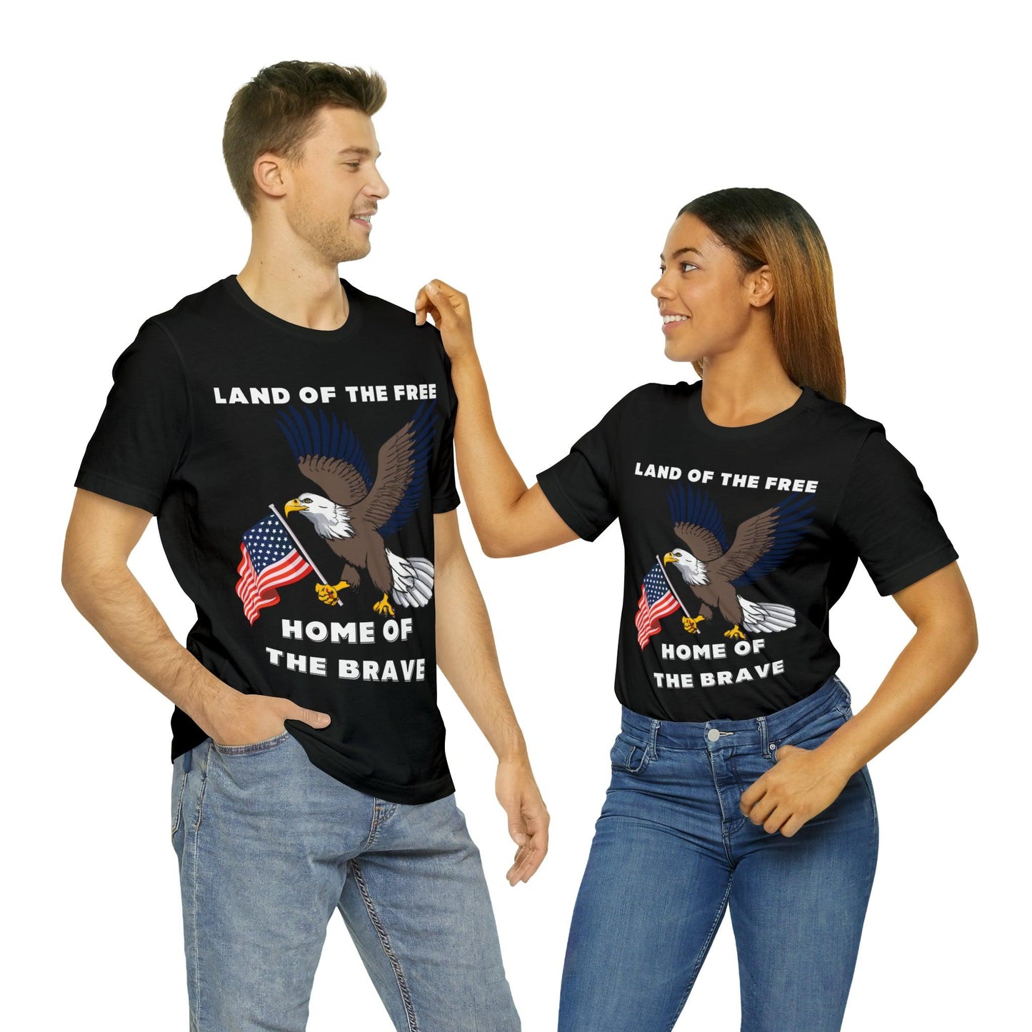 Celebrate Independence Day with Patriotic Shirts: Land of the free, Home of the Brave Shirt for Women and Men