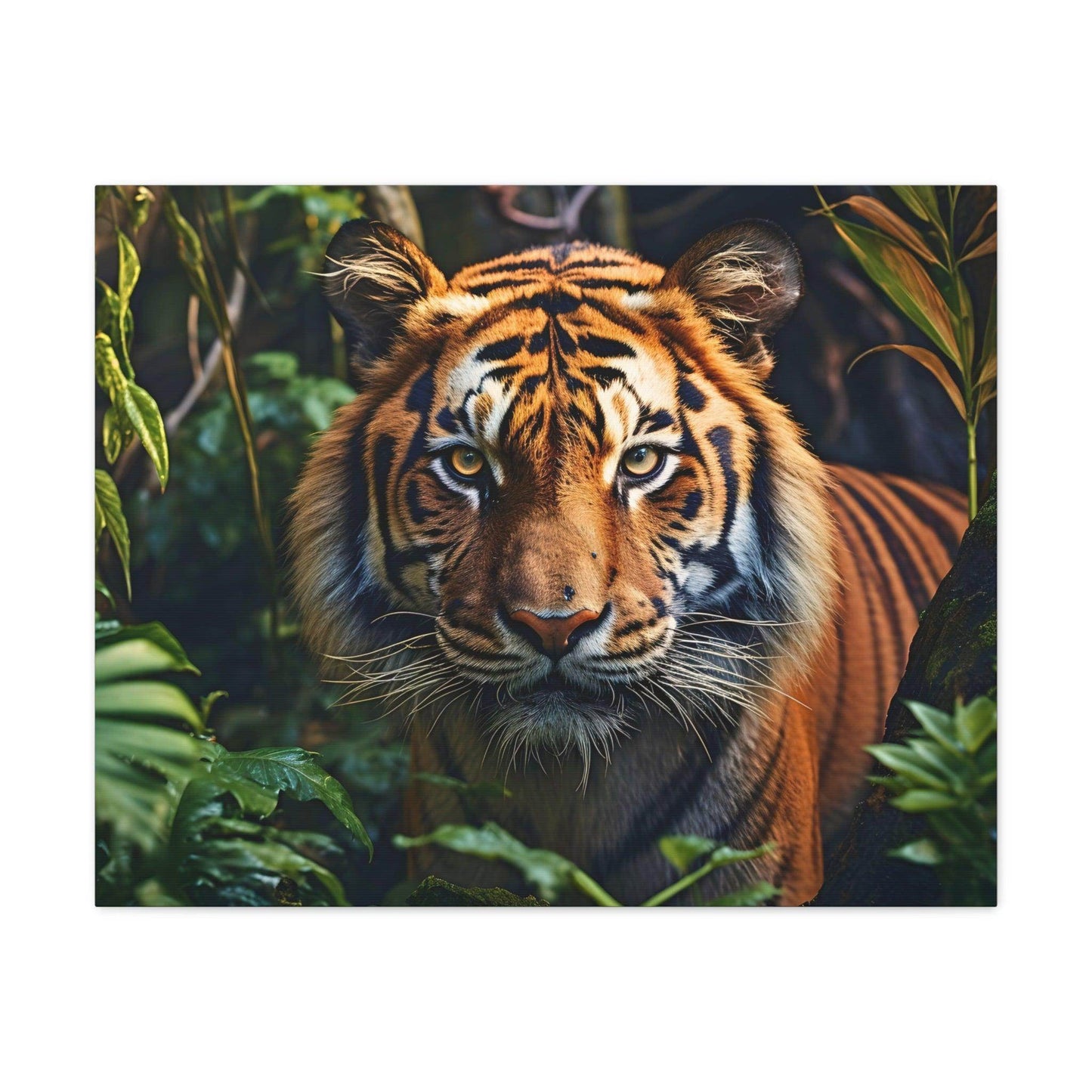 Tiger In Nature Art Canvas Gallery Wraps Tiger Print Large Canvas Art Animal Wall Art minimalist Wall Art Lover Gift - Giftsmojo
