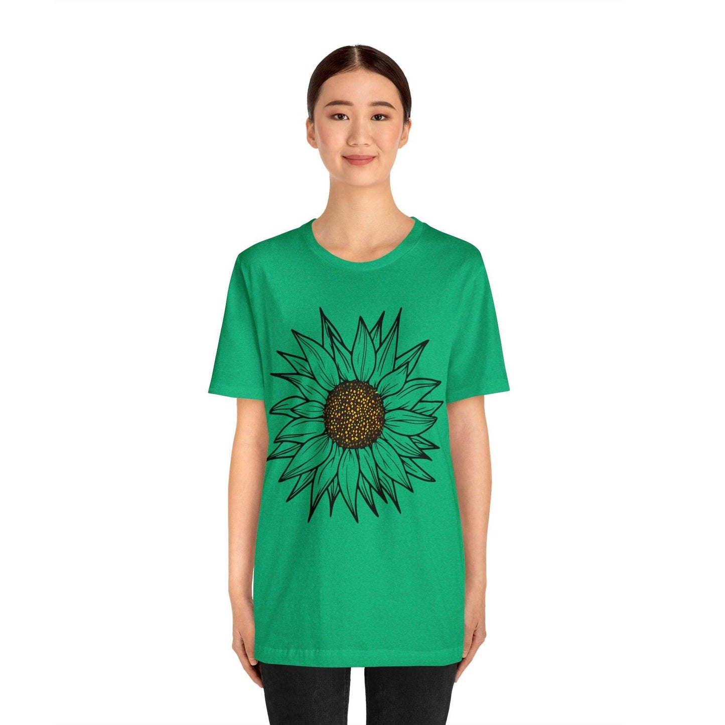 Sunflower Shirt, Floral Tee Shirt, Flower Shirt, Garden Shirt, Womens Fall Summer Shirt Sunshine Tee, Gift for Gardener, Nature love shirt - Giftsmojo