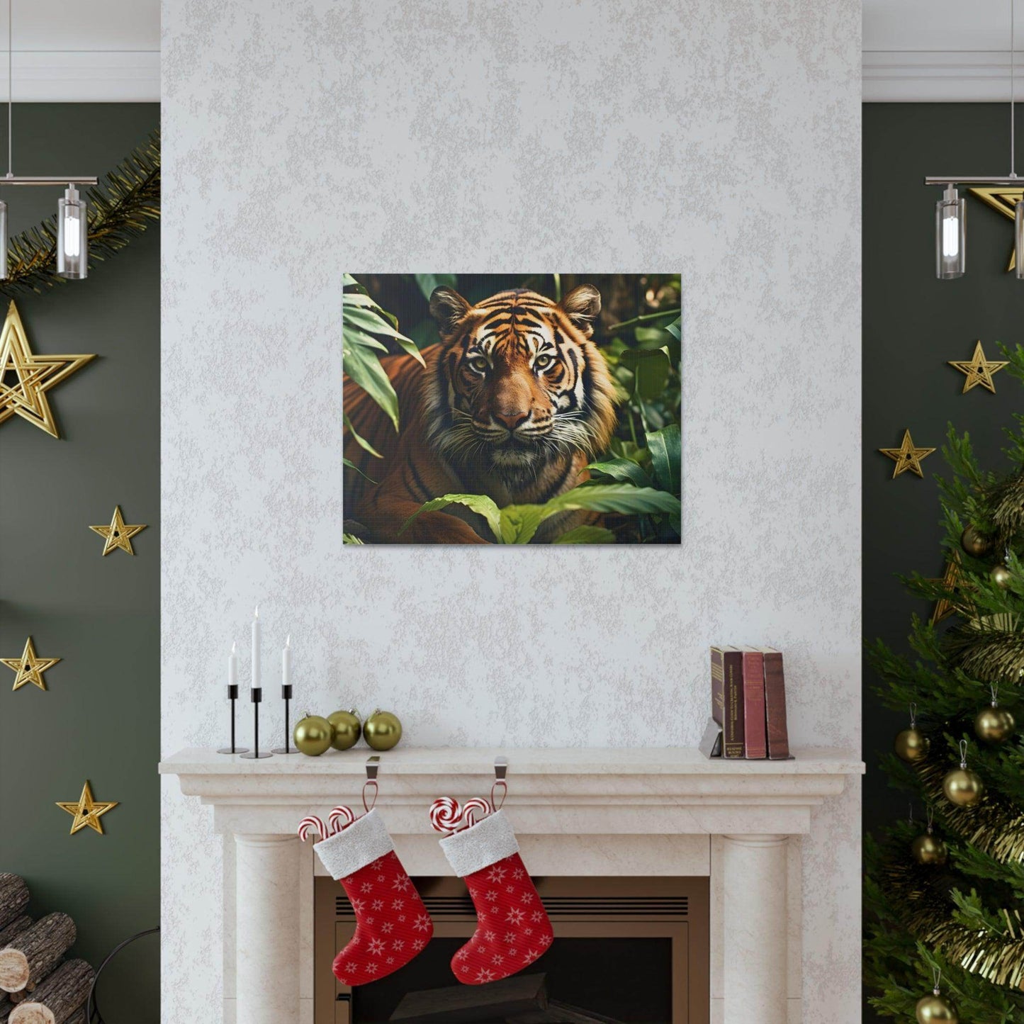 Tiger In Nature Art Canvas Gallery Wraps Tiger Print Large Canvas Art Animal Wall Art minimalist Wall Art Lover Gift - Giftsmojo