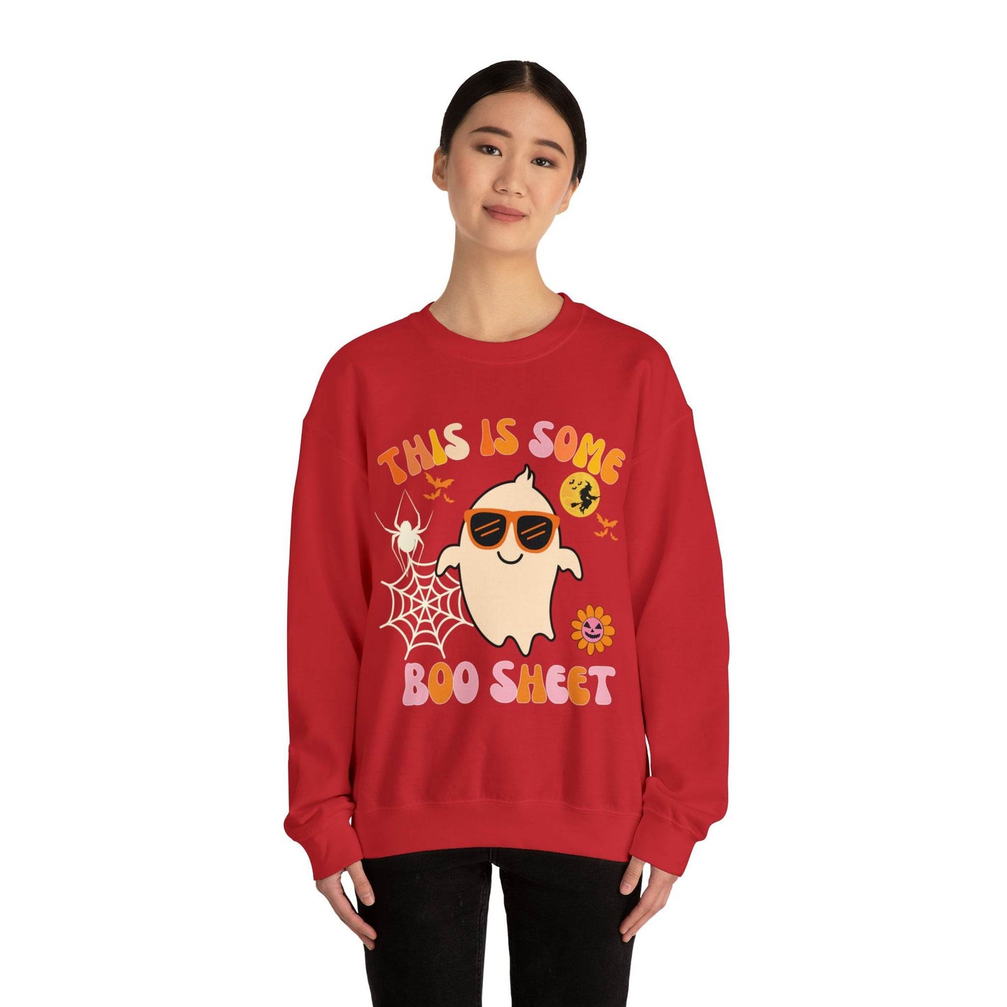 This Is Some Boo Sheet Ghost Sweatshirt Cute Ghost Sweatshirt Boo Ghost Sweatshirt Gift Shirt Funny Halloween Shirt Spooky Season Shirt - Giftsmojo