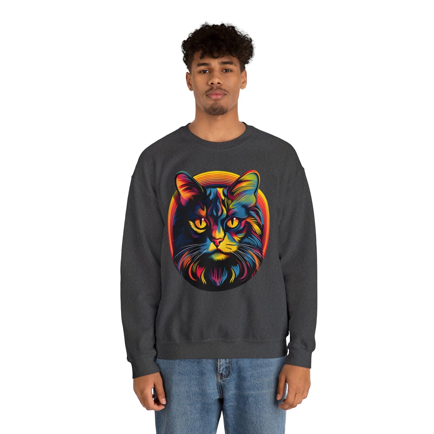 Vintage Cat Lover Sweater Retro Cat Sweatshirt Animal Lover Gift Cat Mom Gift Cat Lover Gift Cat Mom Sweatshirt Cat Crewneck Sweatshirt - Giftsmojo