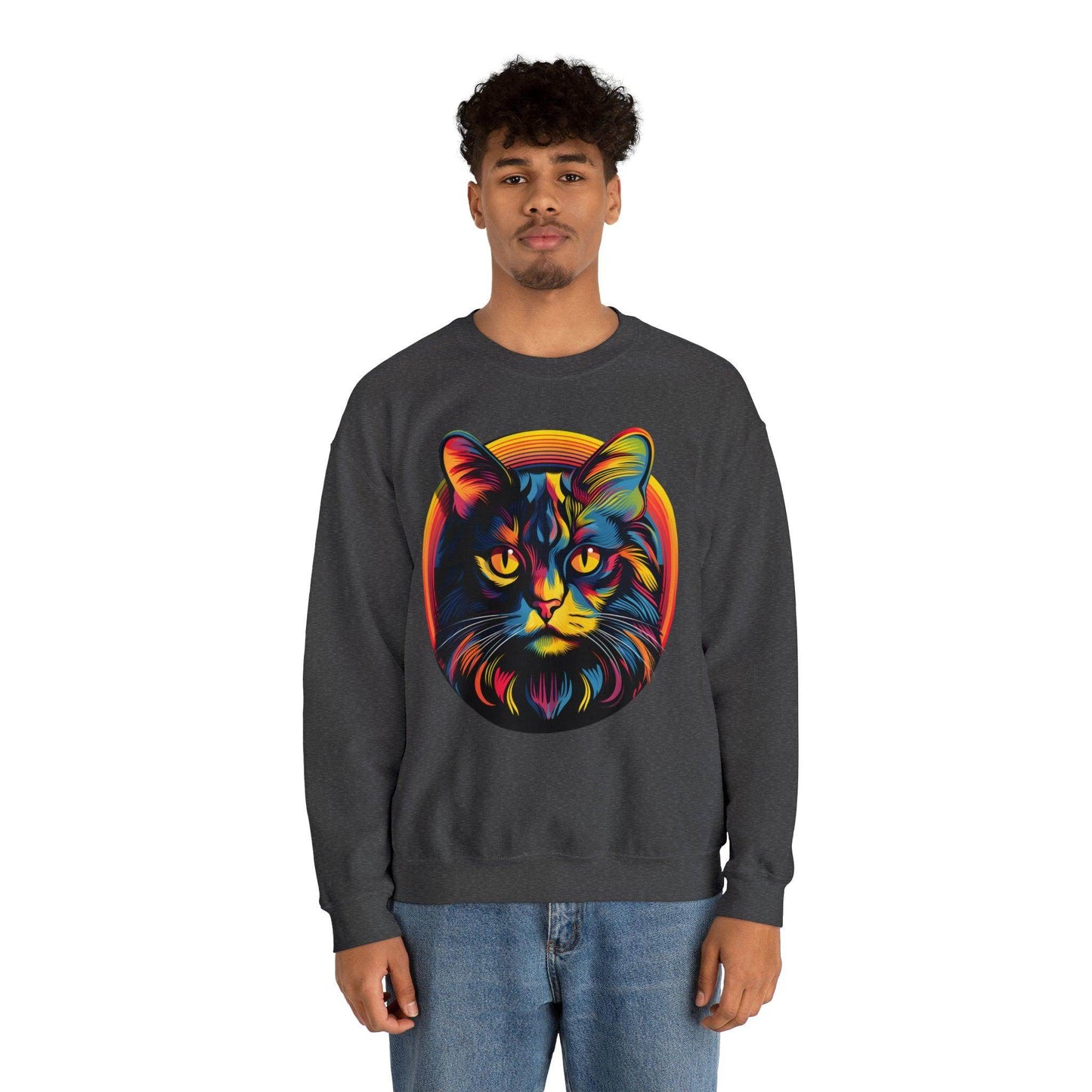Vintage Cat Lover Sweater Retro Cat Sweatshirt Animal Lover Gift Cat Mom Gift Cat Lover Gift Cat Mom Sweatshirt Cat Crewneck Sweatshirt - Giftsmojo