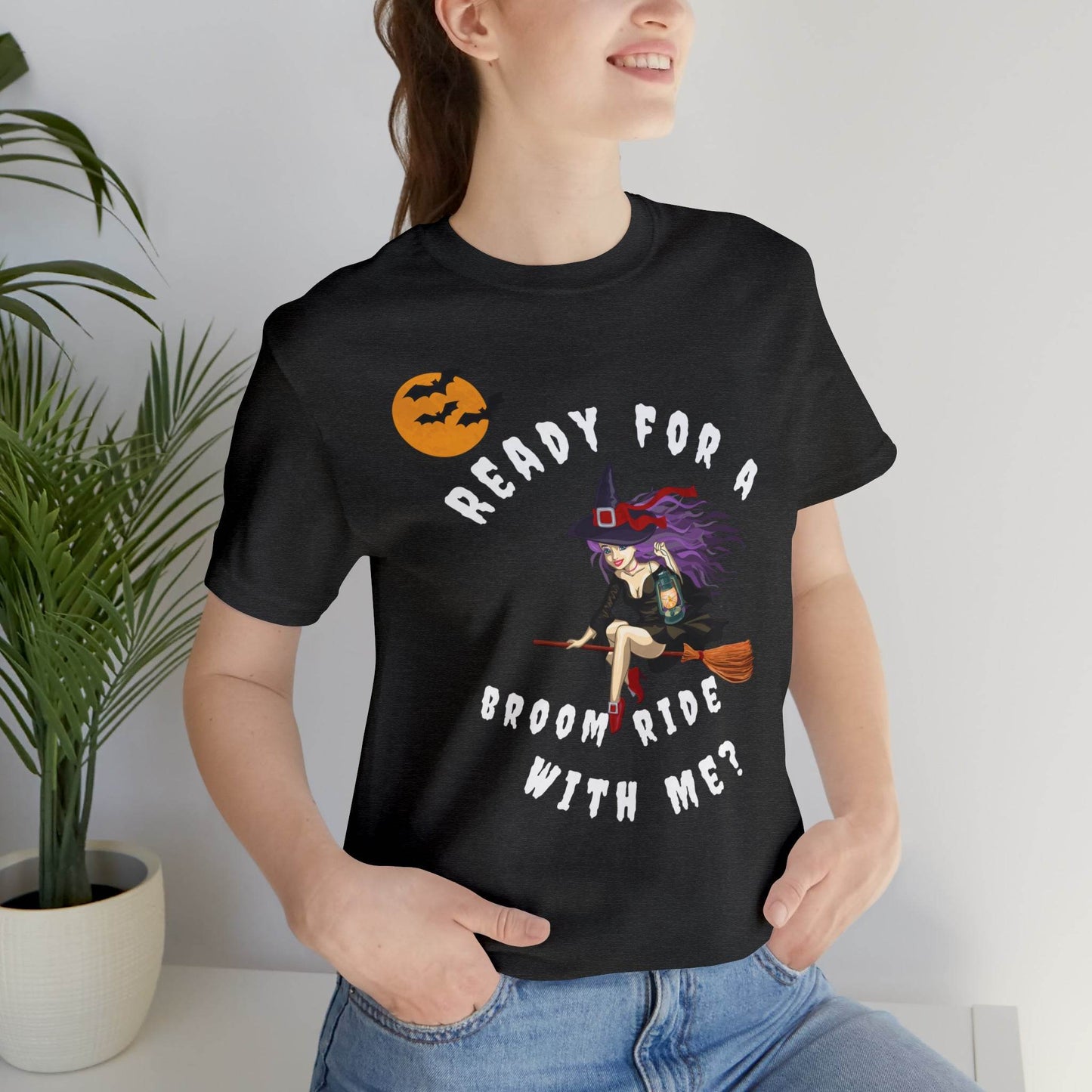 Ready for a Broom Ride with Me Halloween shirt, Witch shirt, Halloween tshirt, Halloween outfit, Work Halloween Costume - Giftsmojo