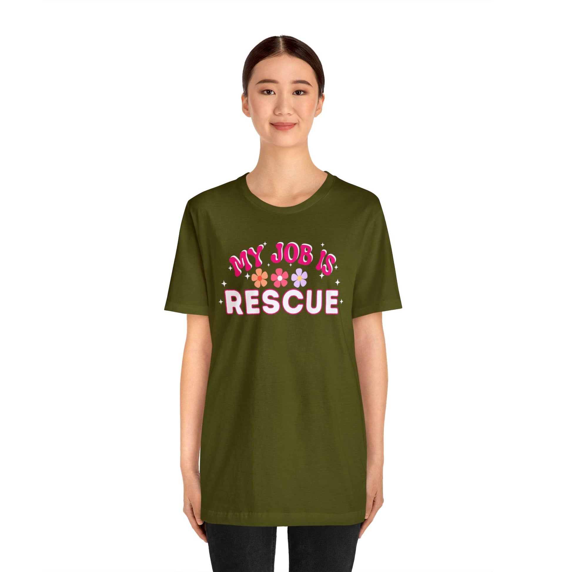 My Job is Rescue Shirt Firefighter Shirt Coast Guard Shirt Paramedic, Lifeguard, - Giftsmojo